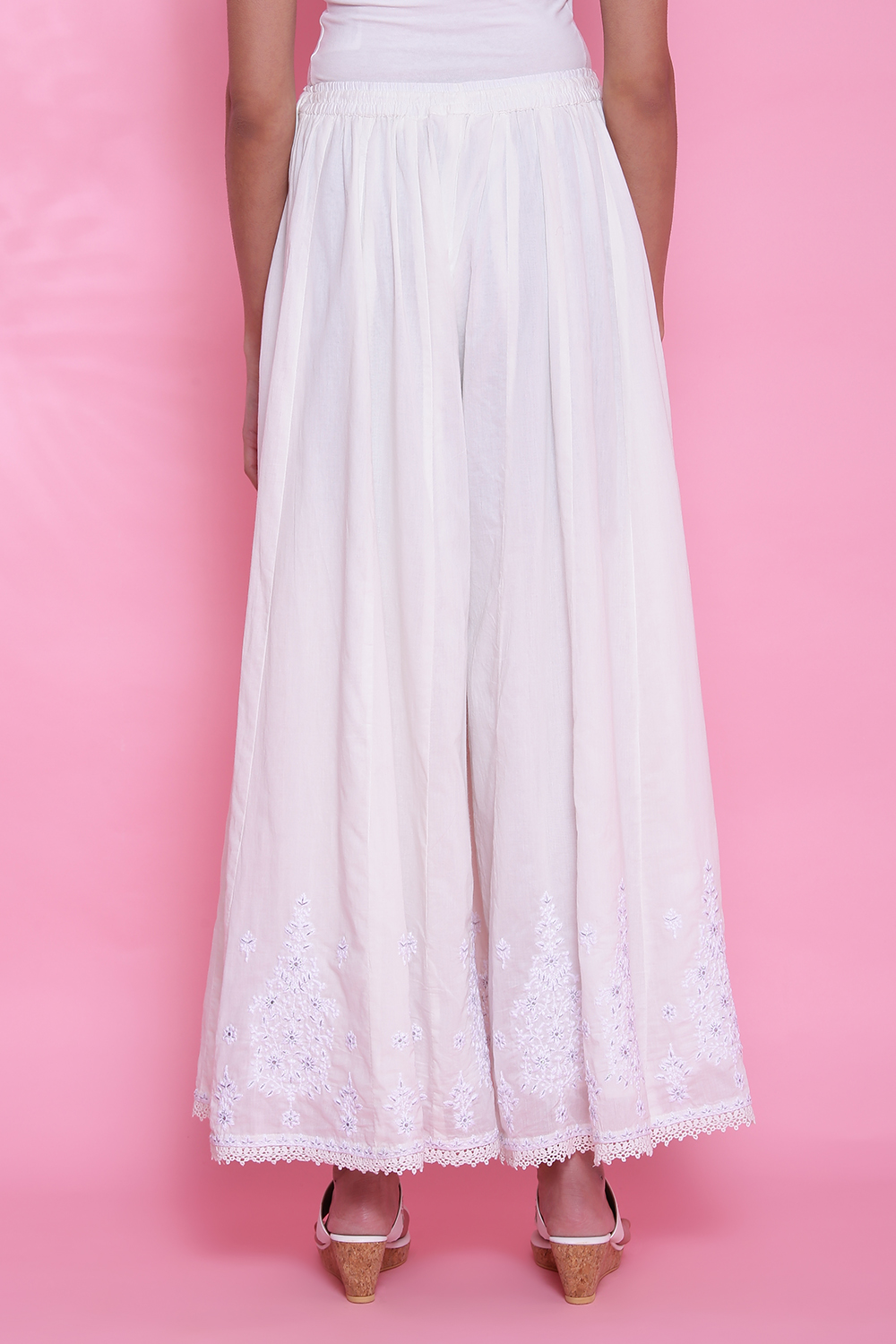 Off White Cotton Sharara image number 8