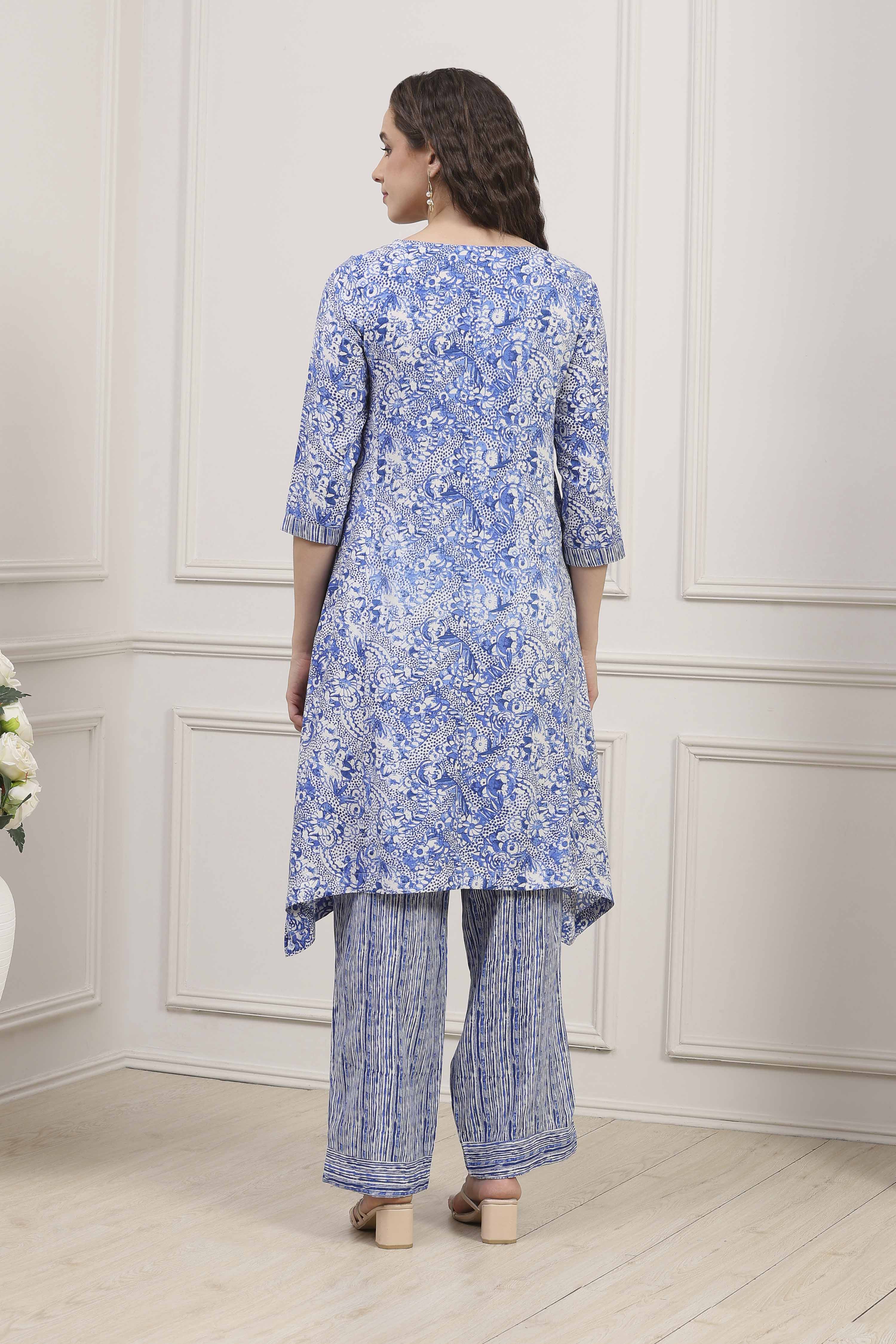 Black Rayon Printed Straight Suit Set image number 4