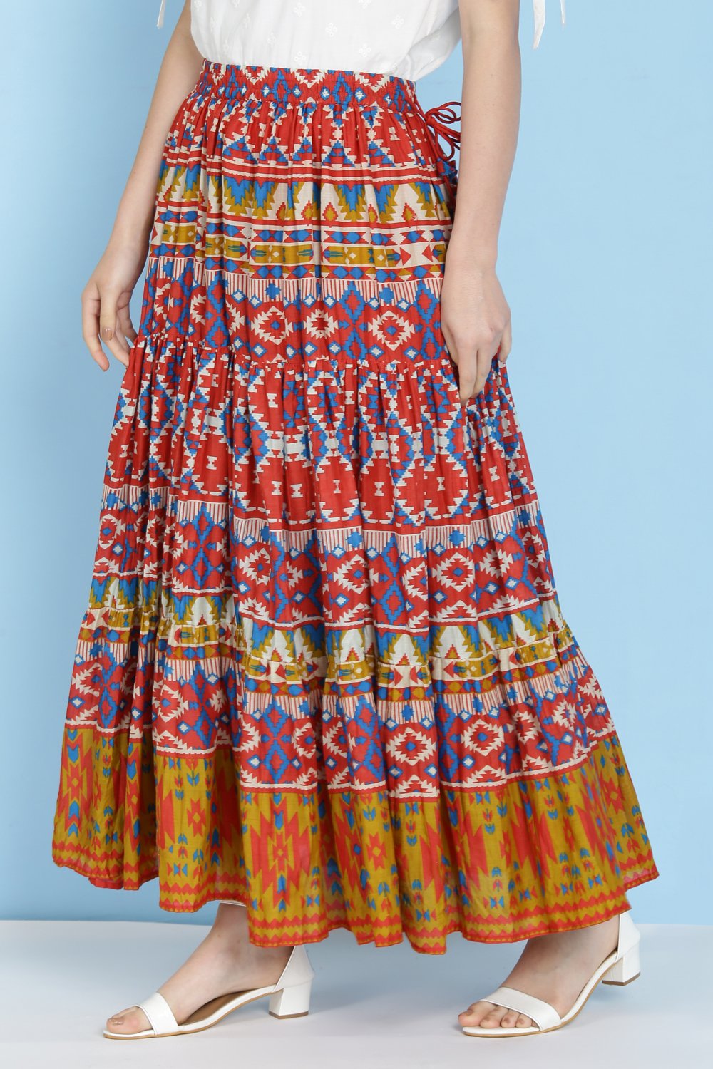 Black Cotton Long Skirt image number 2