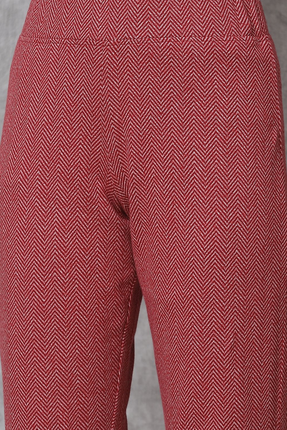 Navy Straight Cotton Pants image number 1