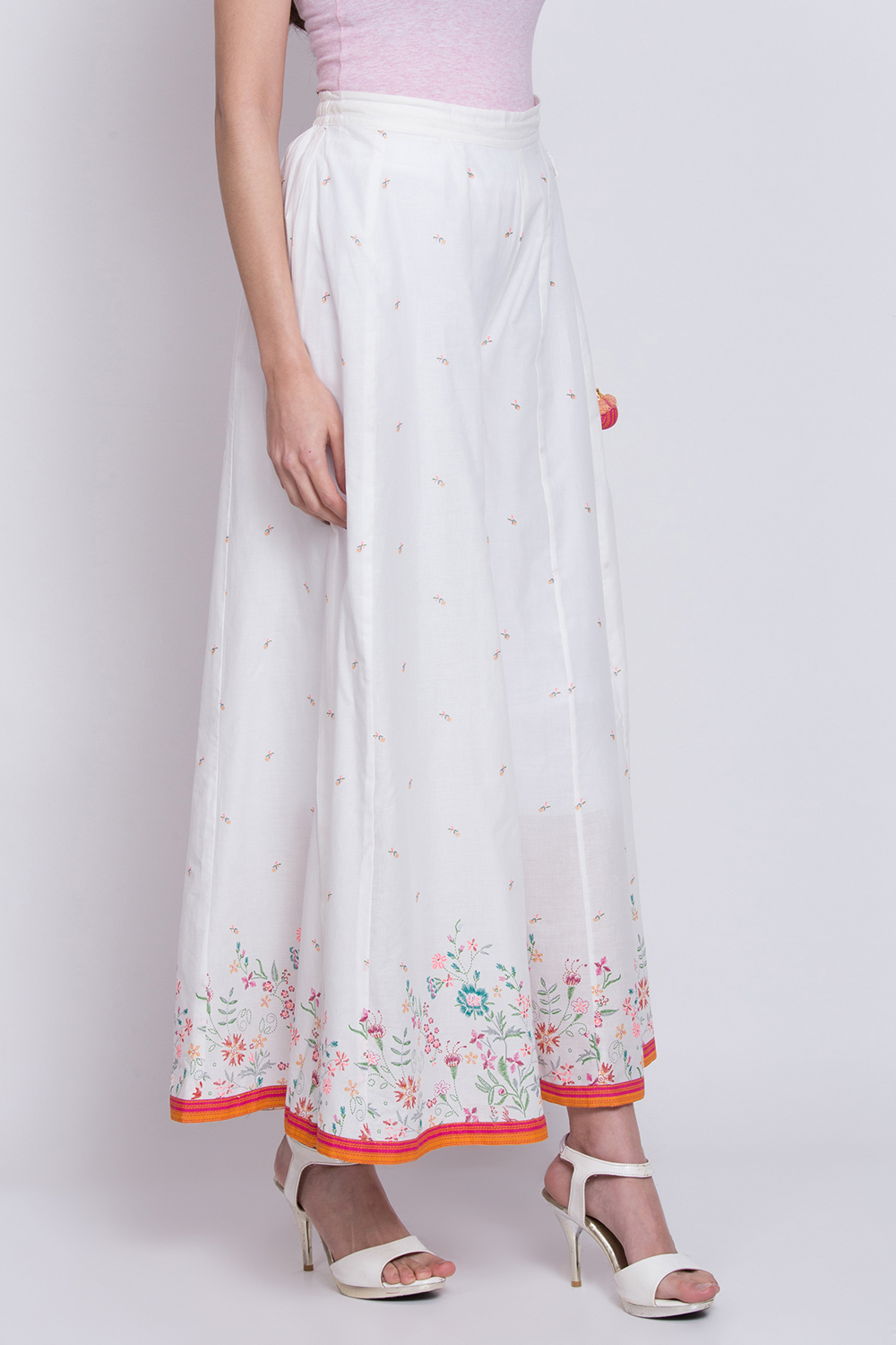 White Cotton Palazzo image number 3