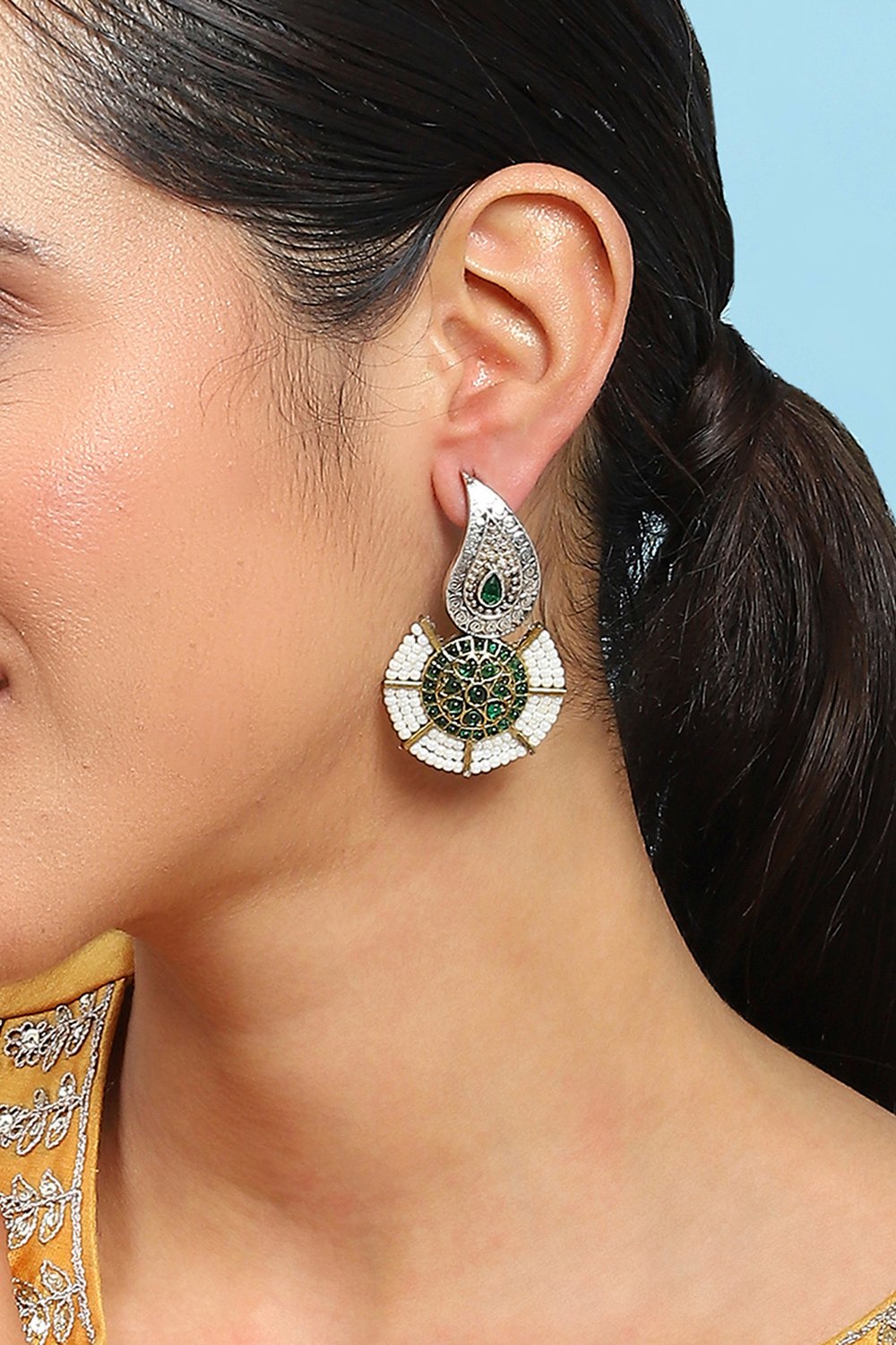 Green Alloy Drop & Danglers image number 1