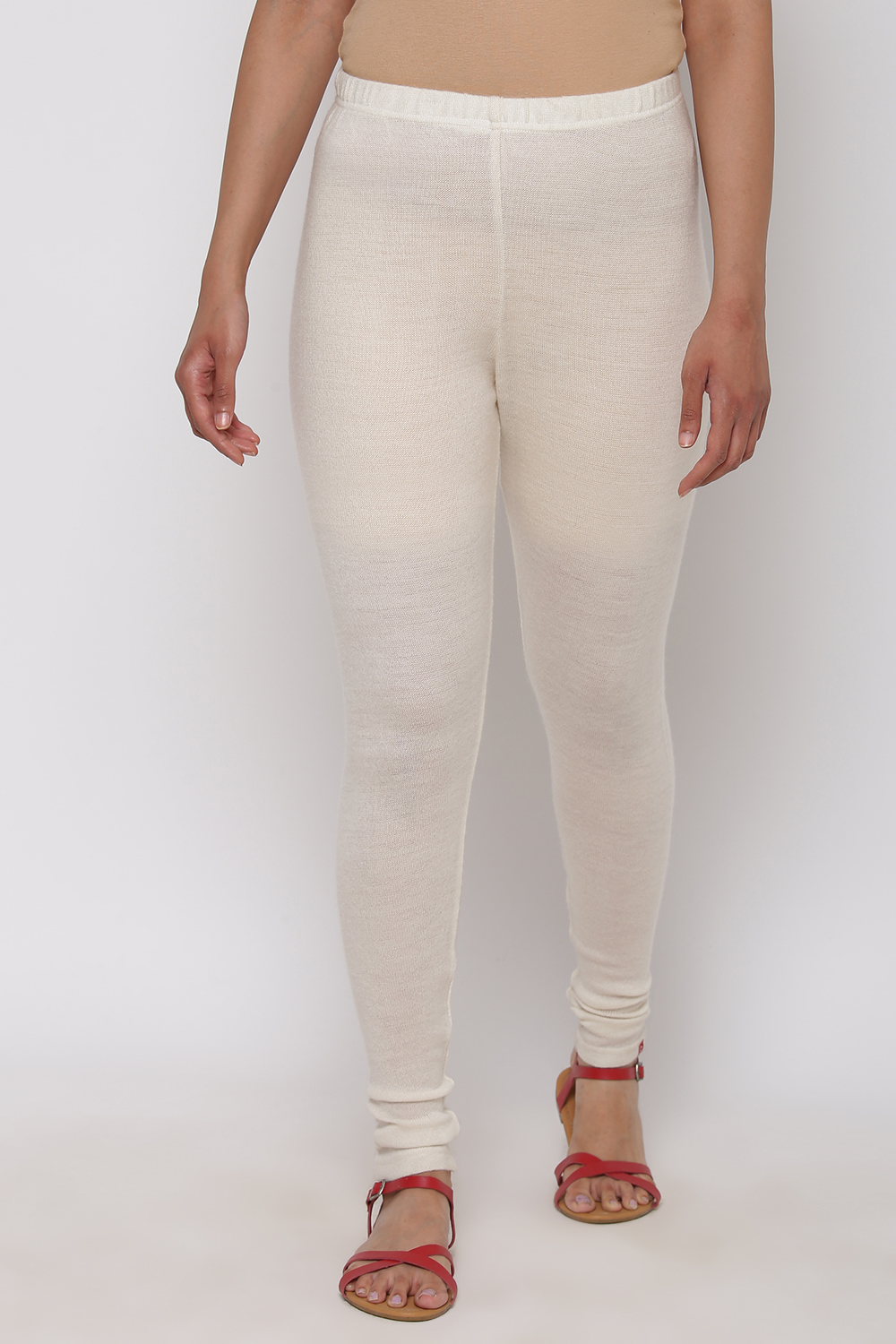 Ecru Woolen Leggings image number 2