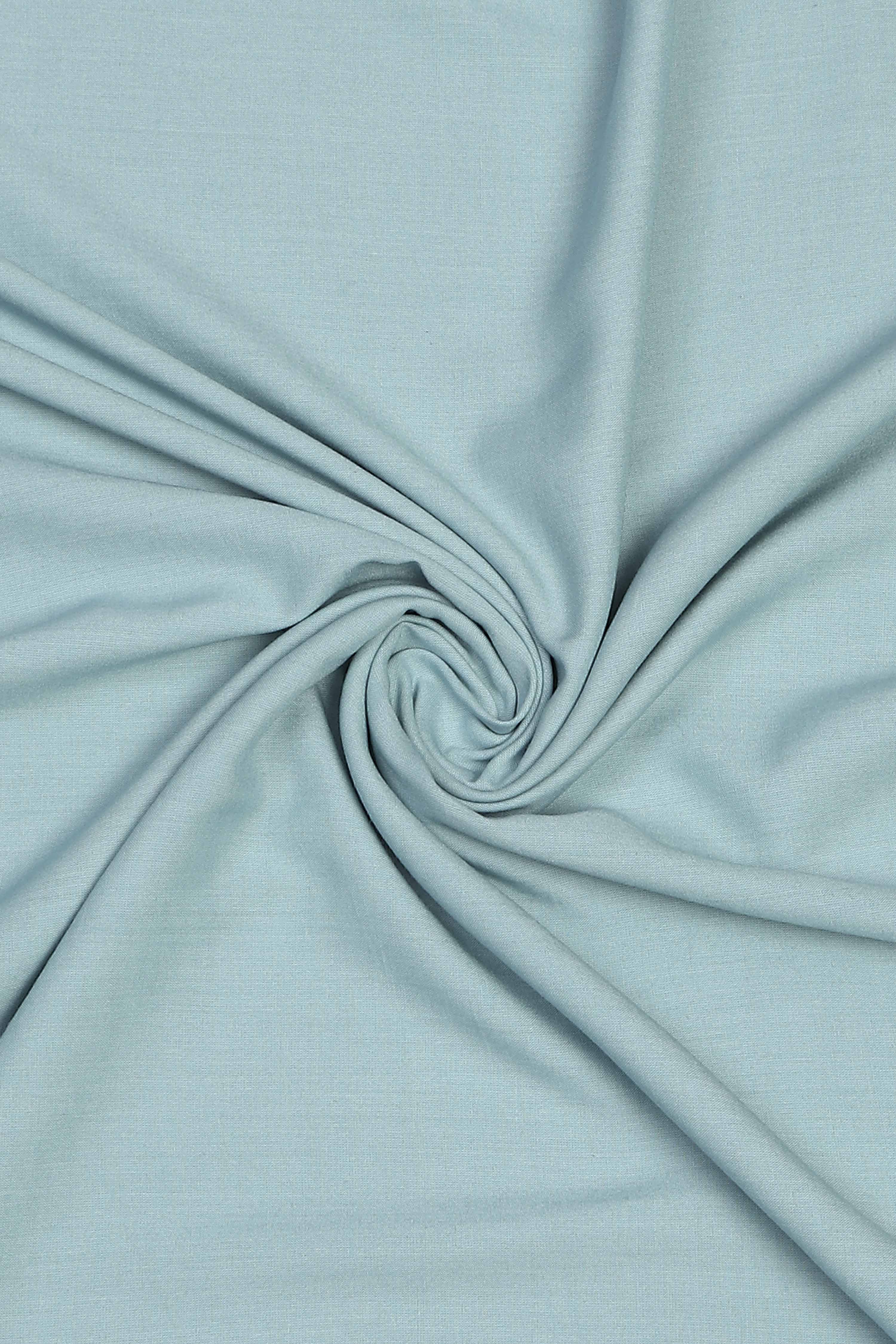 Sky Blue Linen Unstitched Suit Set image number 2