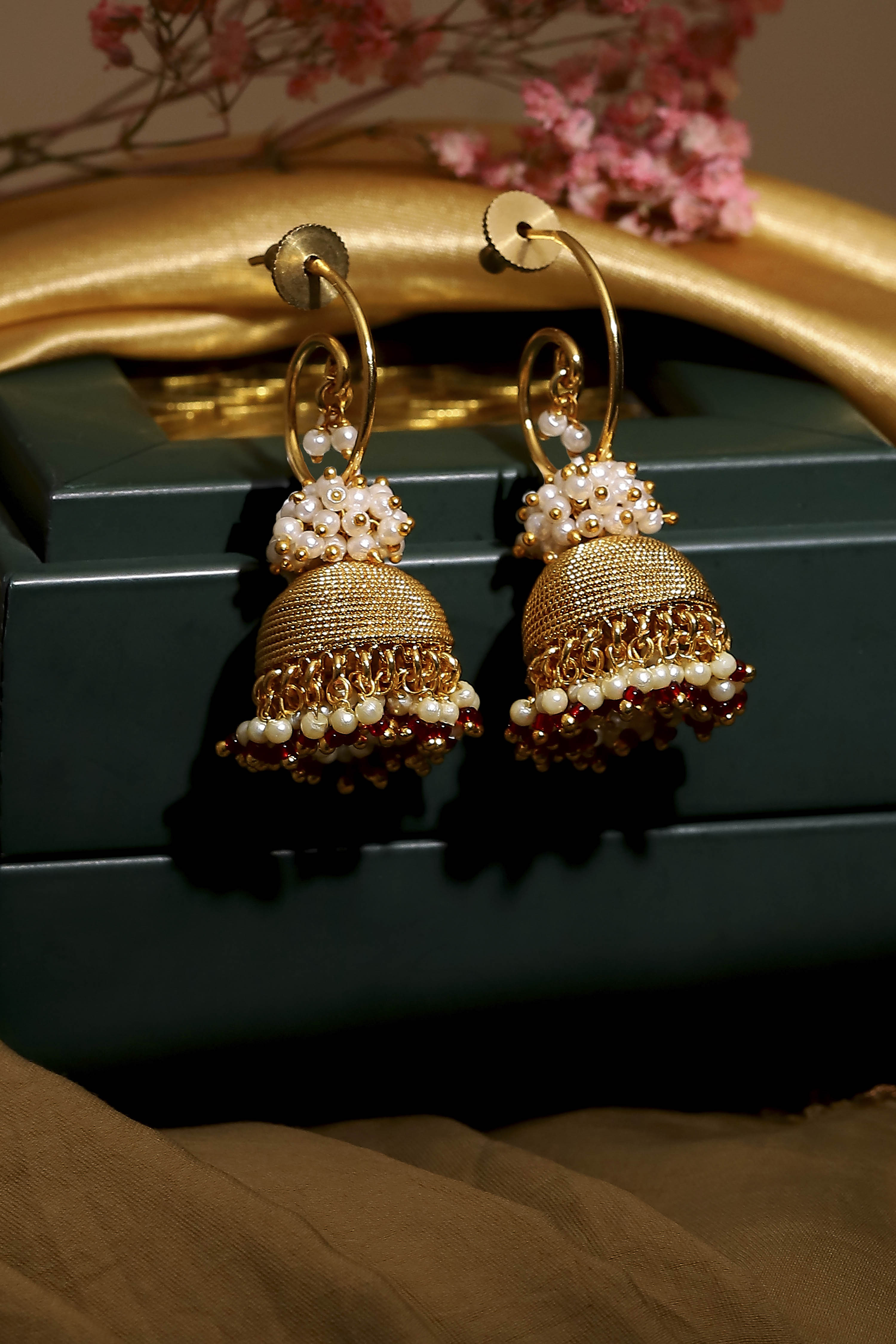 Red Stone Earrings image number 0