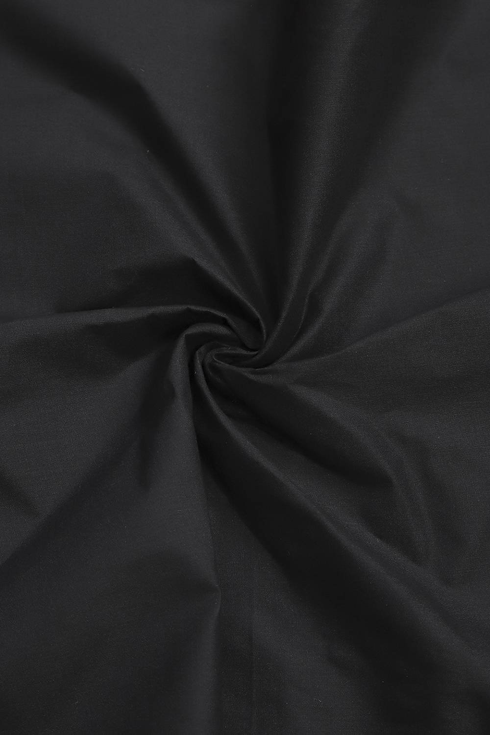 Black Cotton Hand Block Print Unstitched Suit Set image number 2