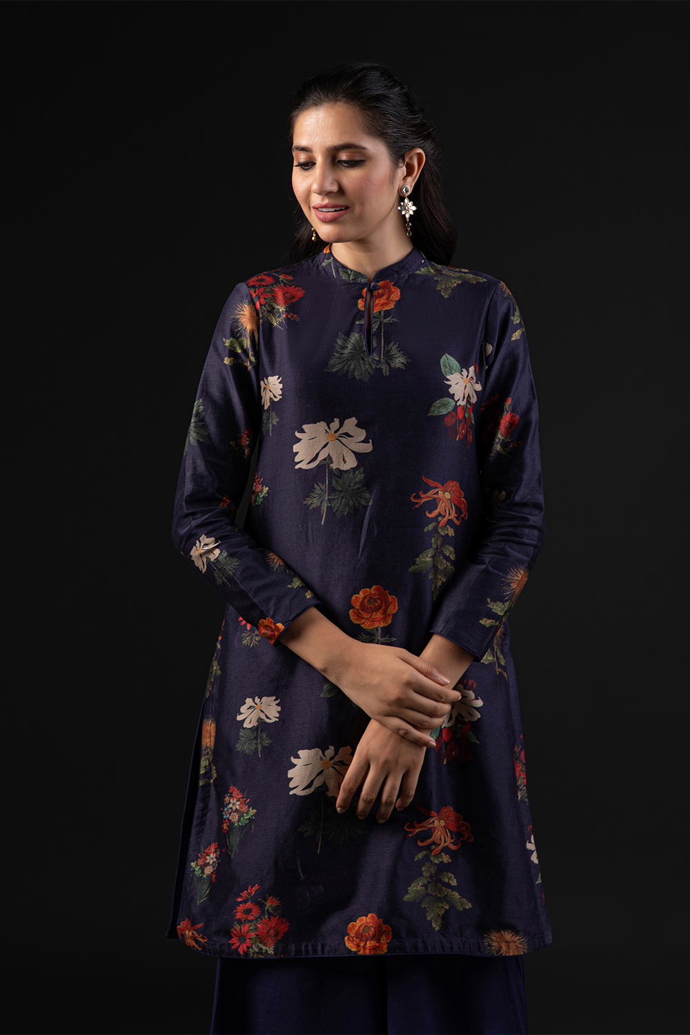 Rohit Bal Off White Cotton Silk Straight Printed Kurta Set image number 1
