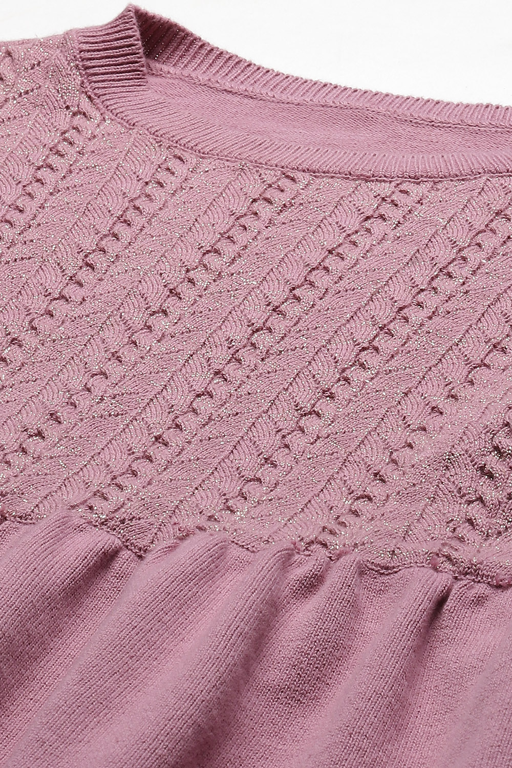 Onion Pink Flared Cotton Dress image number 1