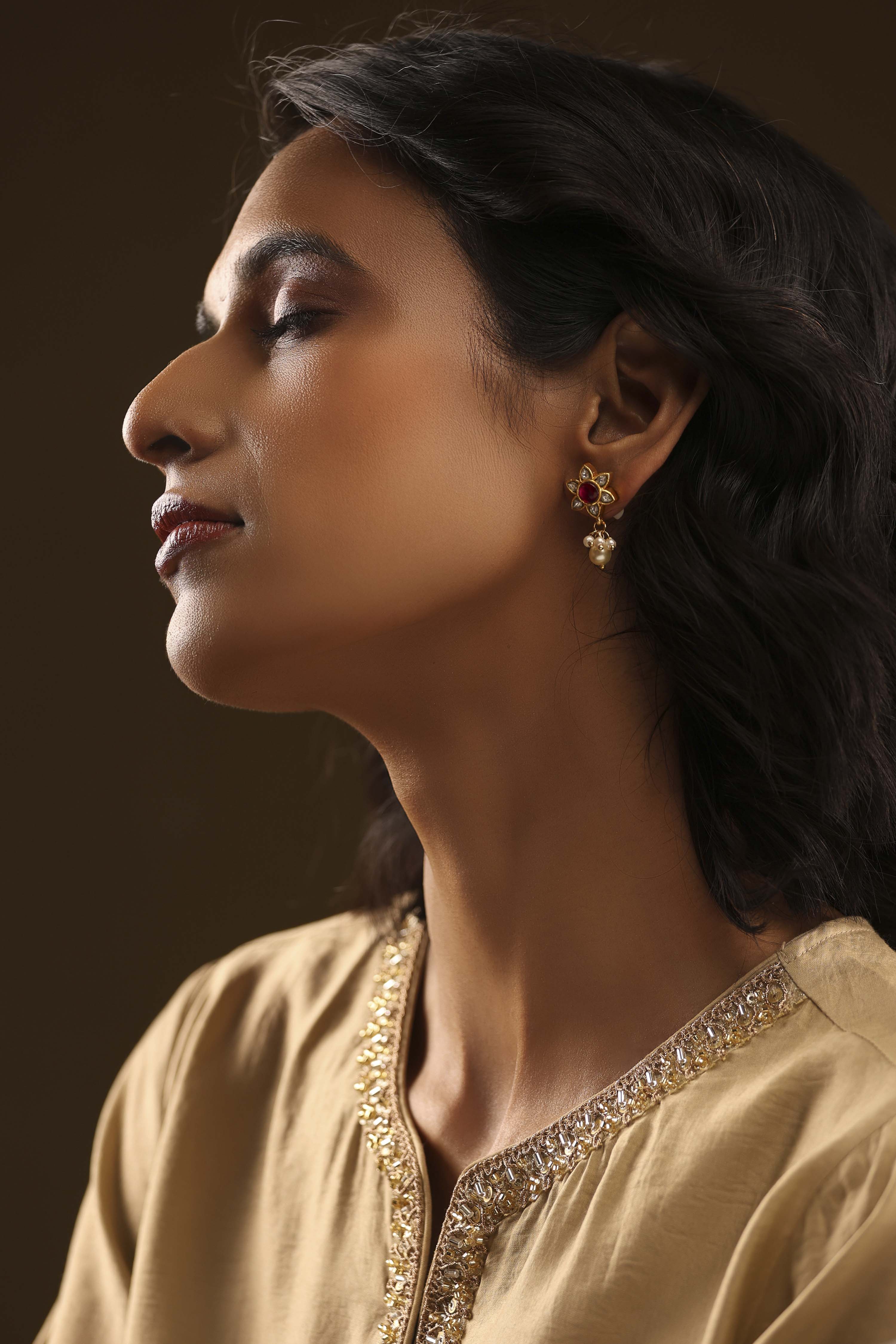 Pink Brass Studs image number 3