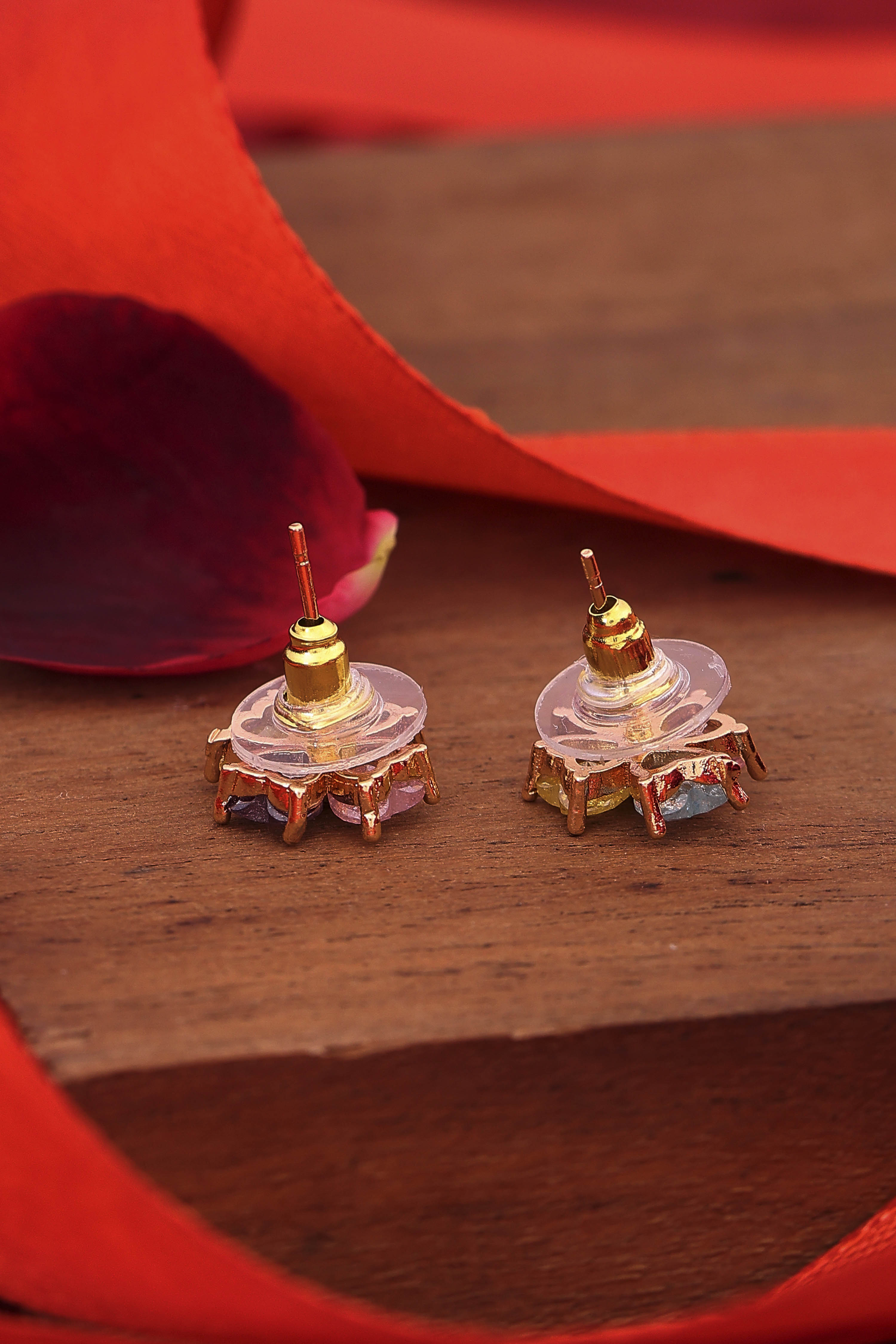 Multicolor Brass Studs image number 2