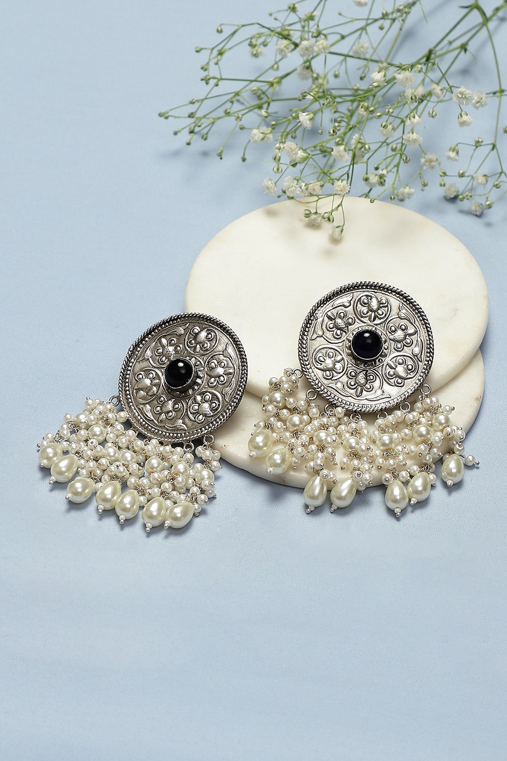 Silver Brass Earrings image number 0