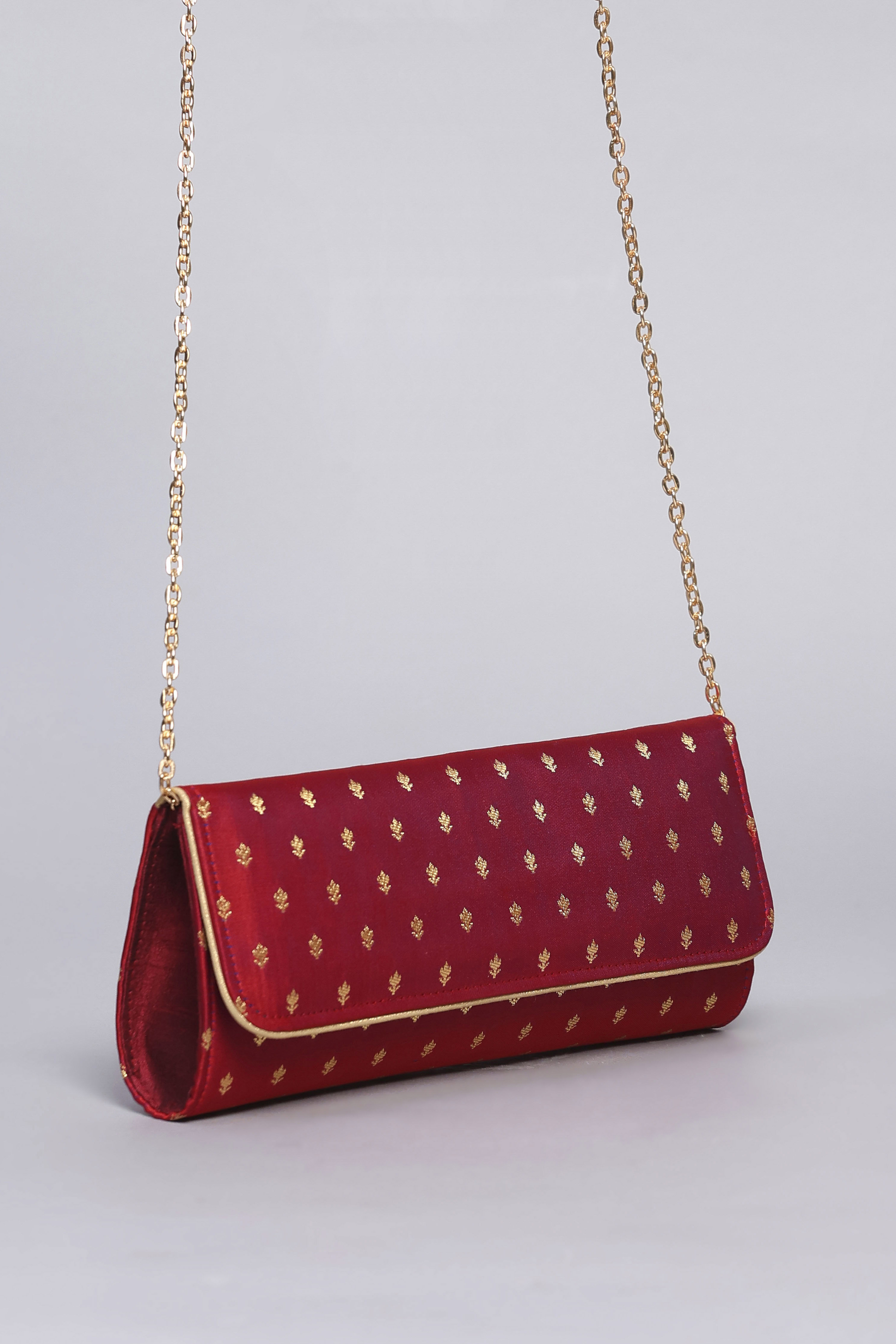 Dark Red Polycotton Handbag image number 4