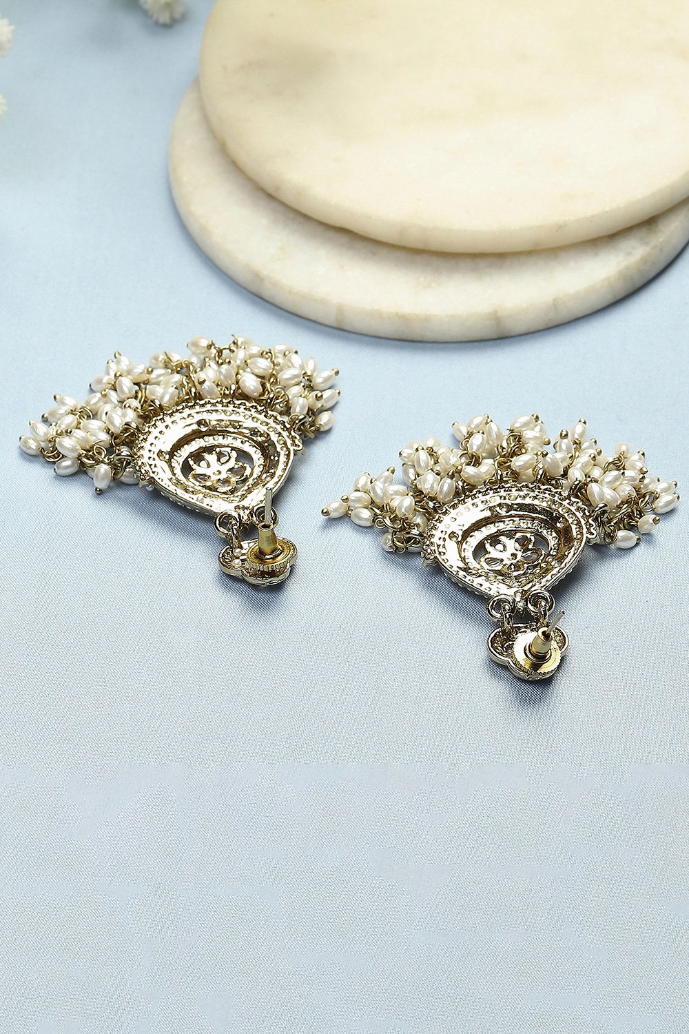 White Alloy Drop & Danglers image number 2