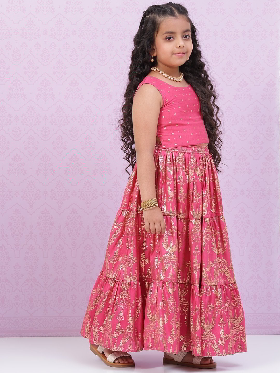 Blue Art Silk Lehenga Set image number 5