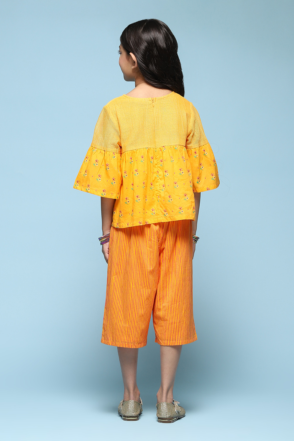 Pink Cotton Straight Printed Kurta Set image number 4
