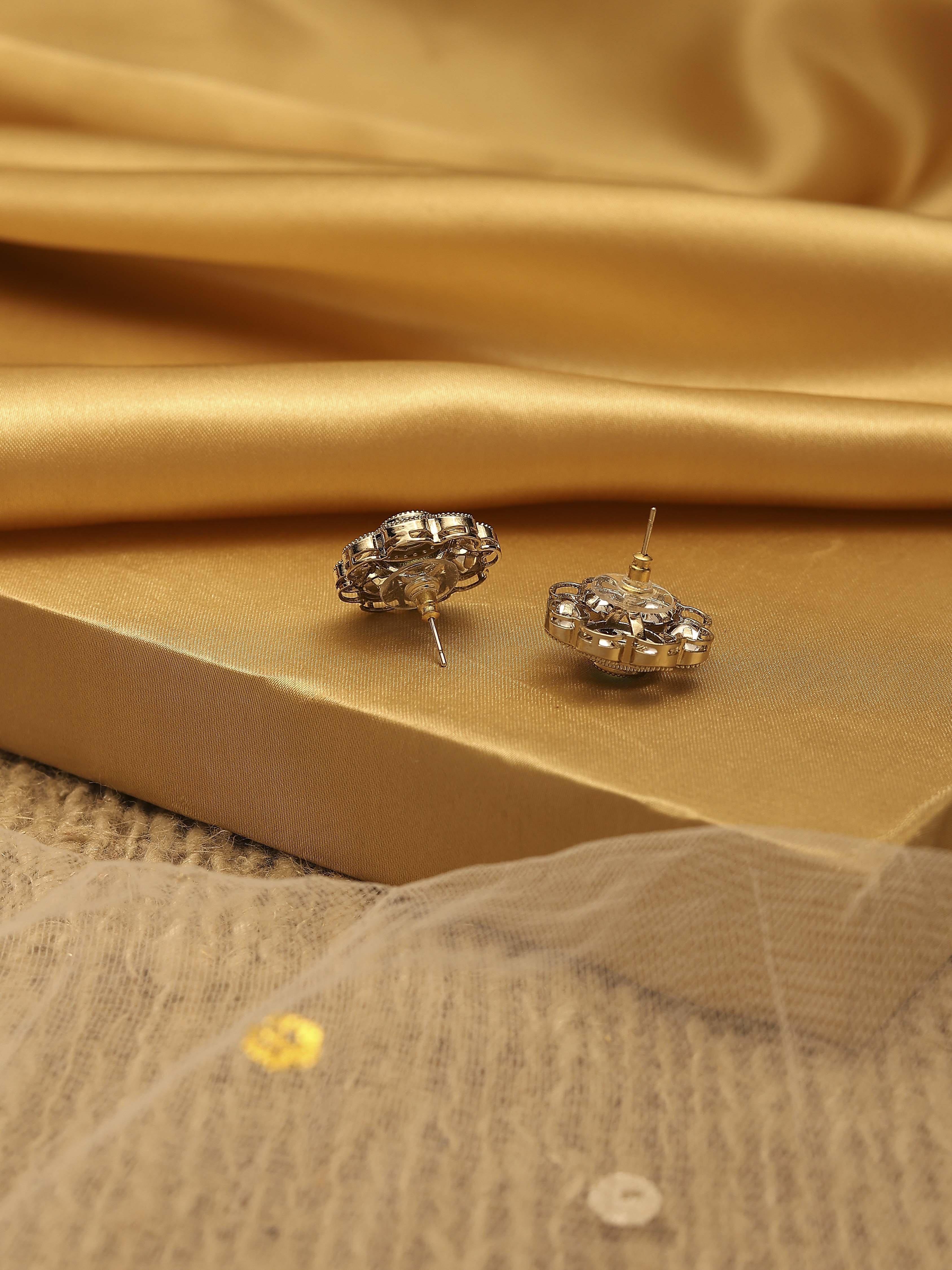 Mint Green Brass Studs image number 2