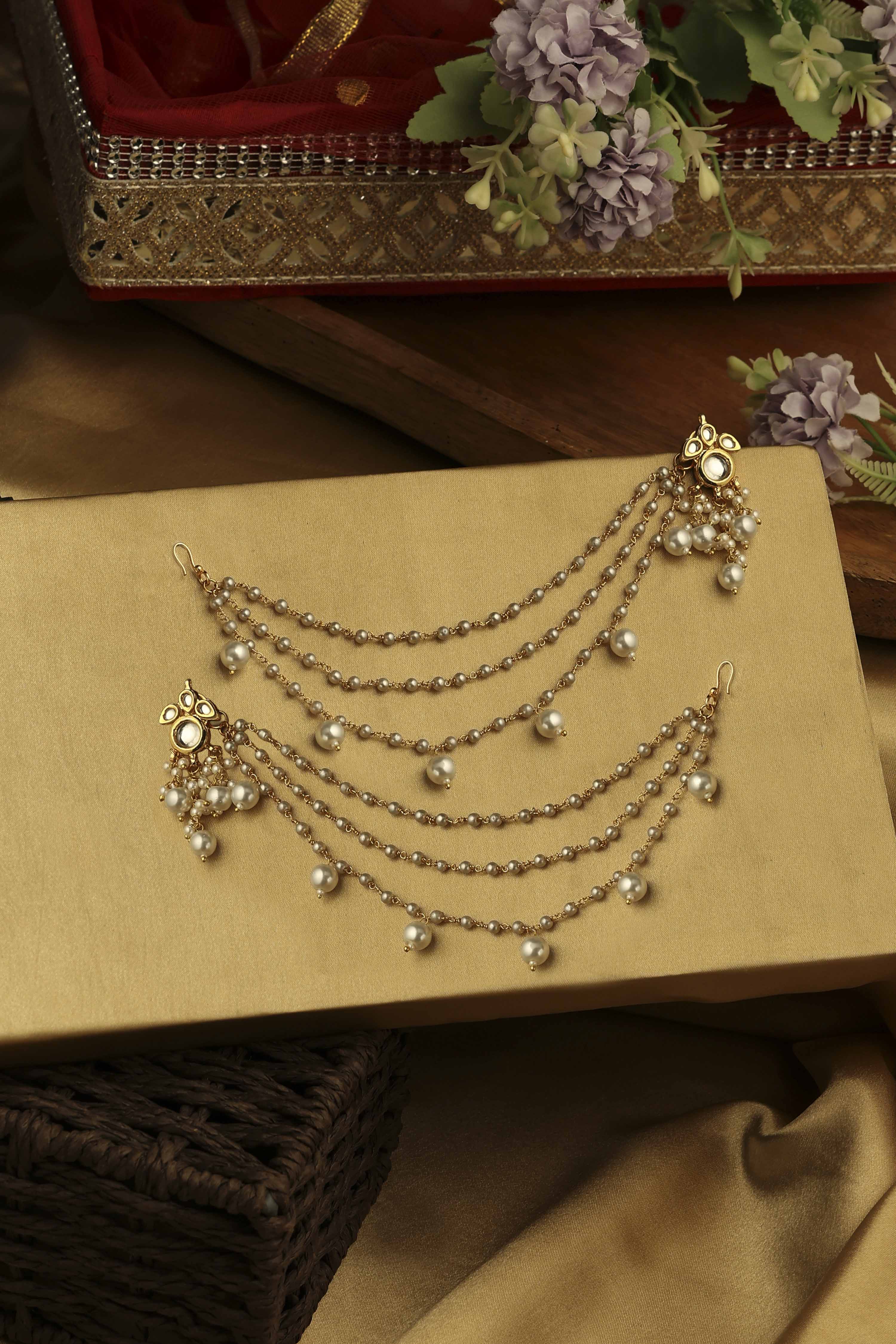 White Brass Drop & Danglers image number 0