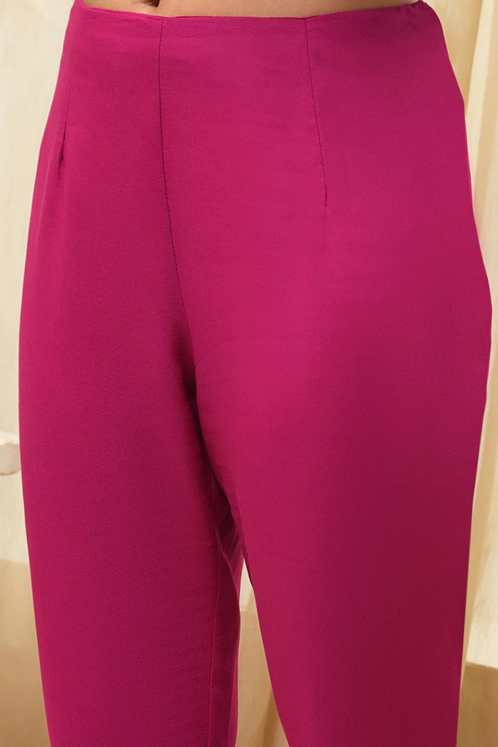 Navy Berry Rayon Flared 2 Piece Set image number 2