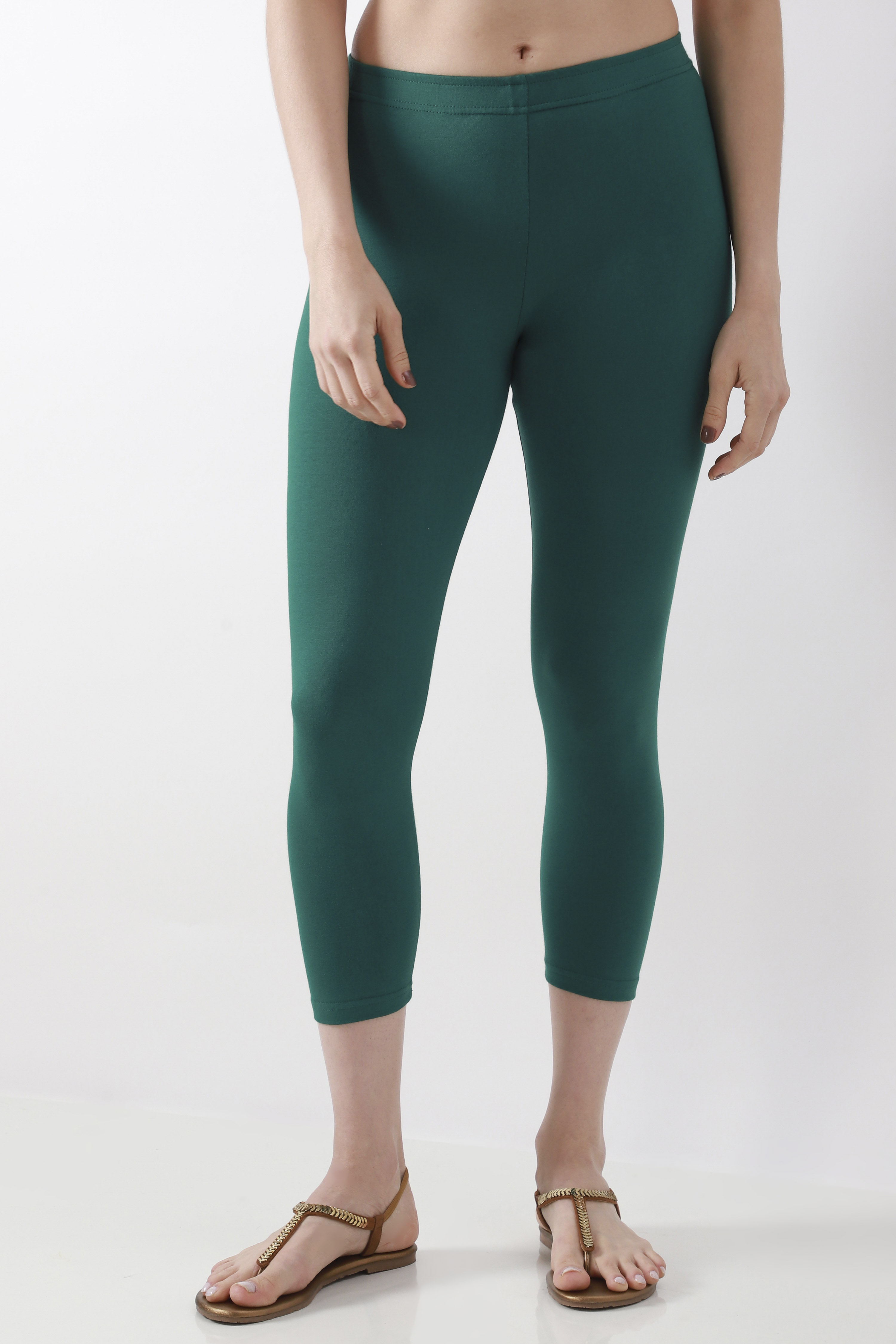Camel Cotton Lycra Leggings image number 4