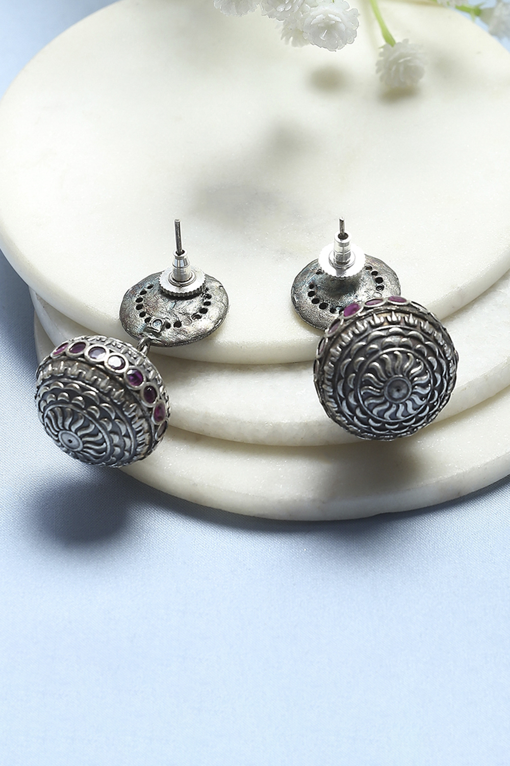 Maroon Brass Drop & Danglers image number 2