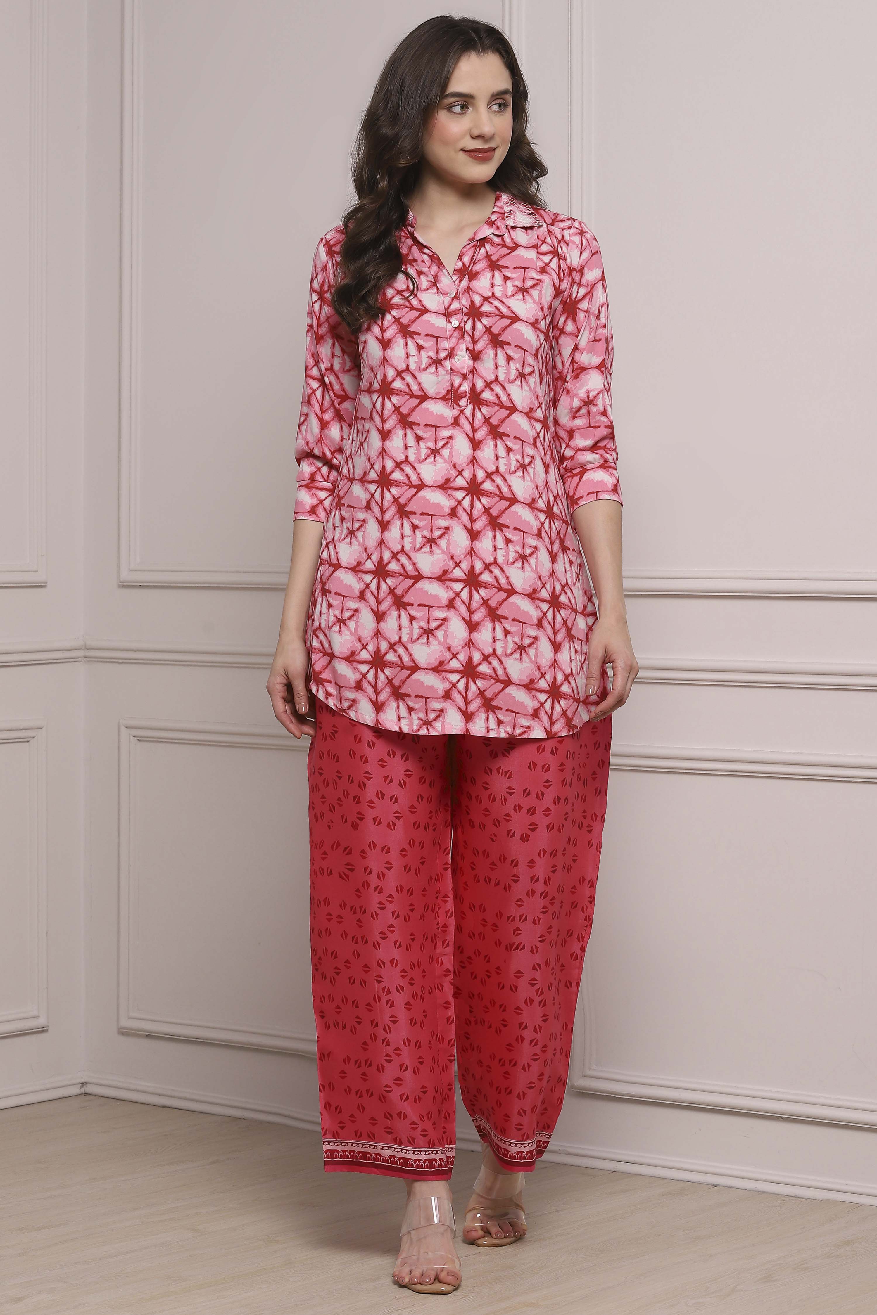 Blue LIVA Relaxed Palazzo image number 0