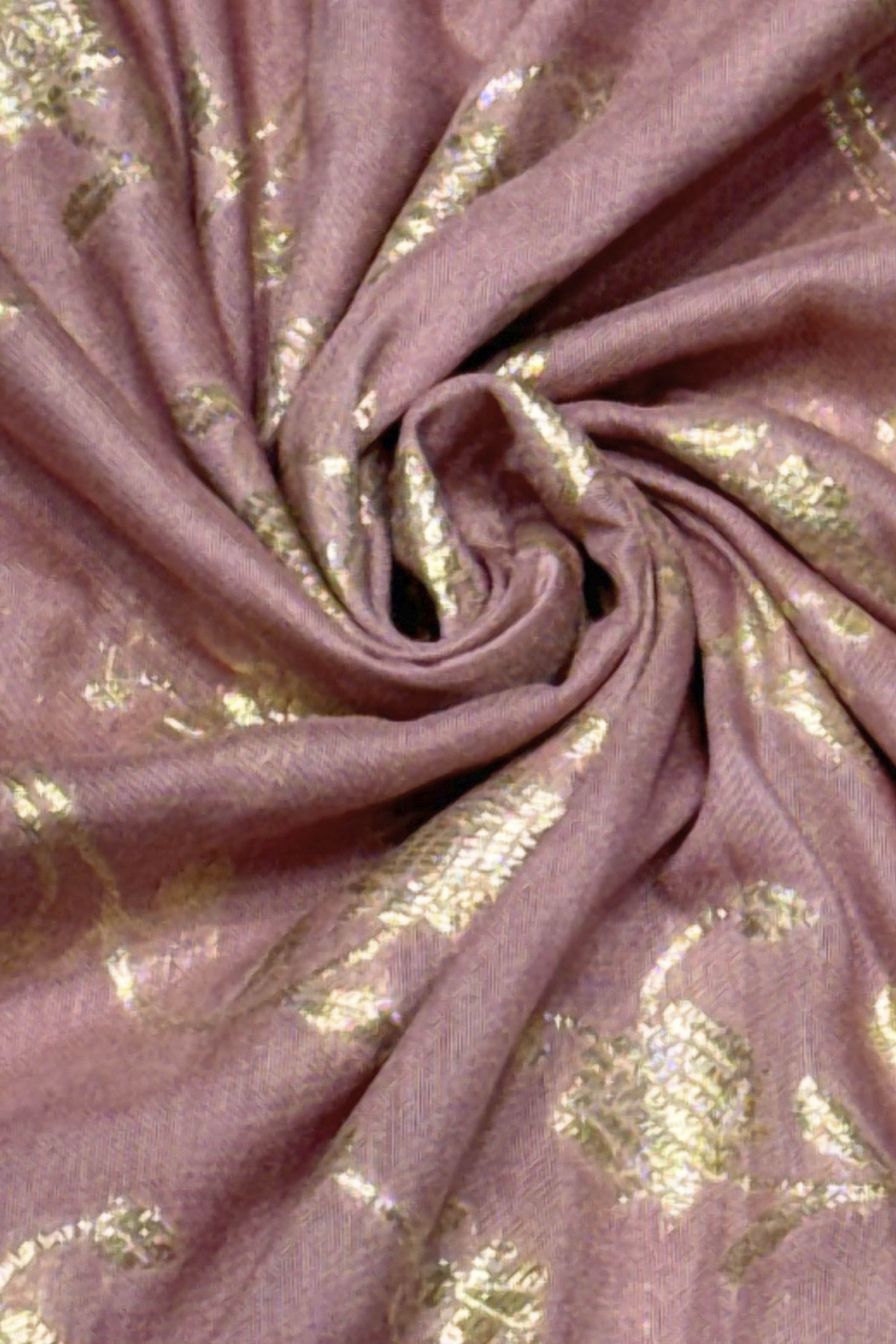 Lavender Jacquard Traditional Weaving Unstitched Suit Set image number 2