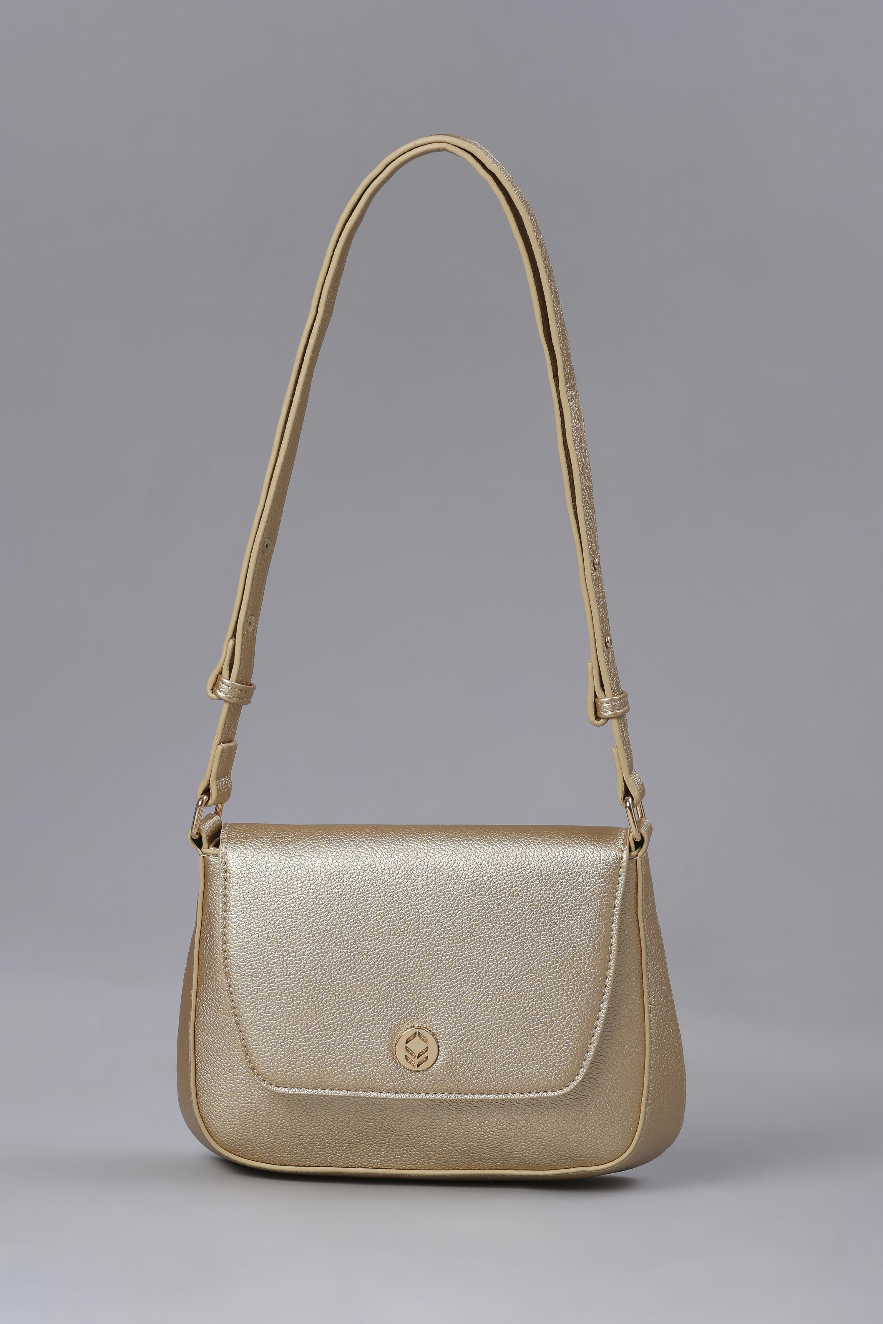 Gold PU Cross Body Bag image number 1