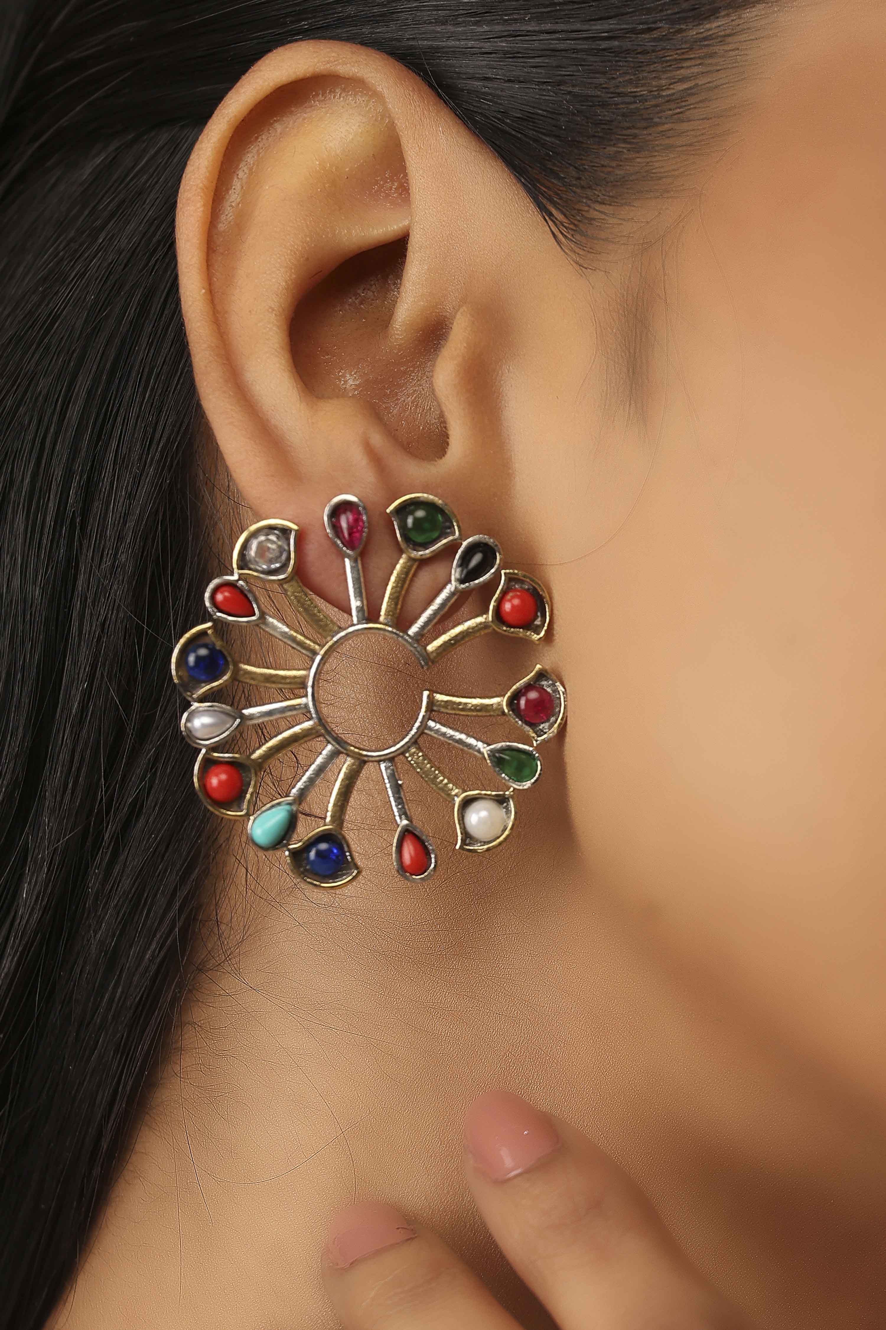 Multicolor Brass Studs image number 1