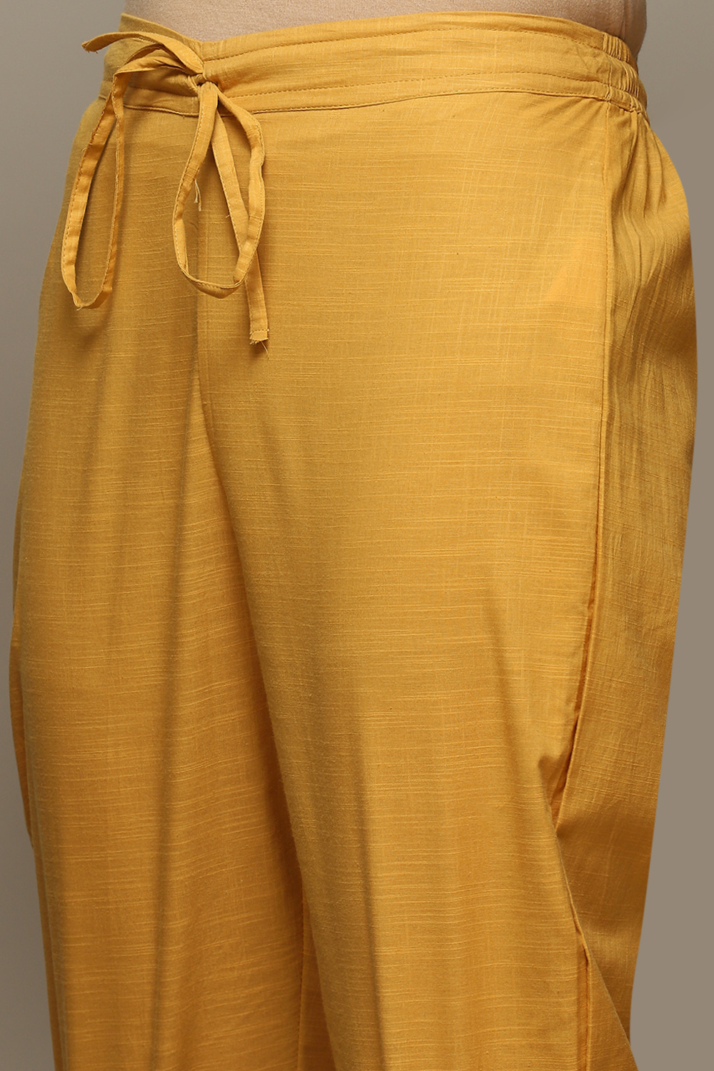 Black Cotton Straight Kurta Pant Suit Set image number 2