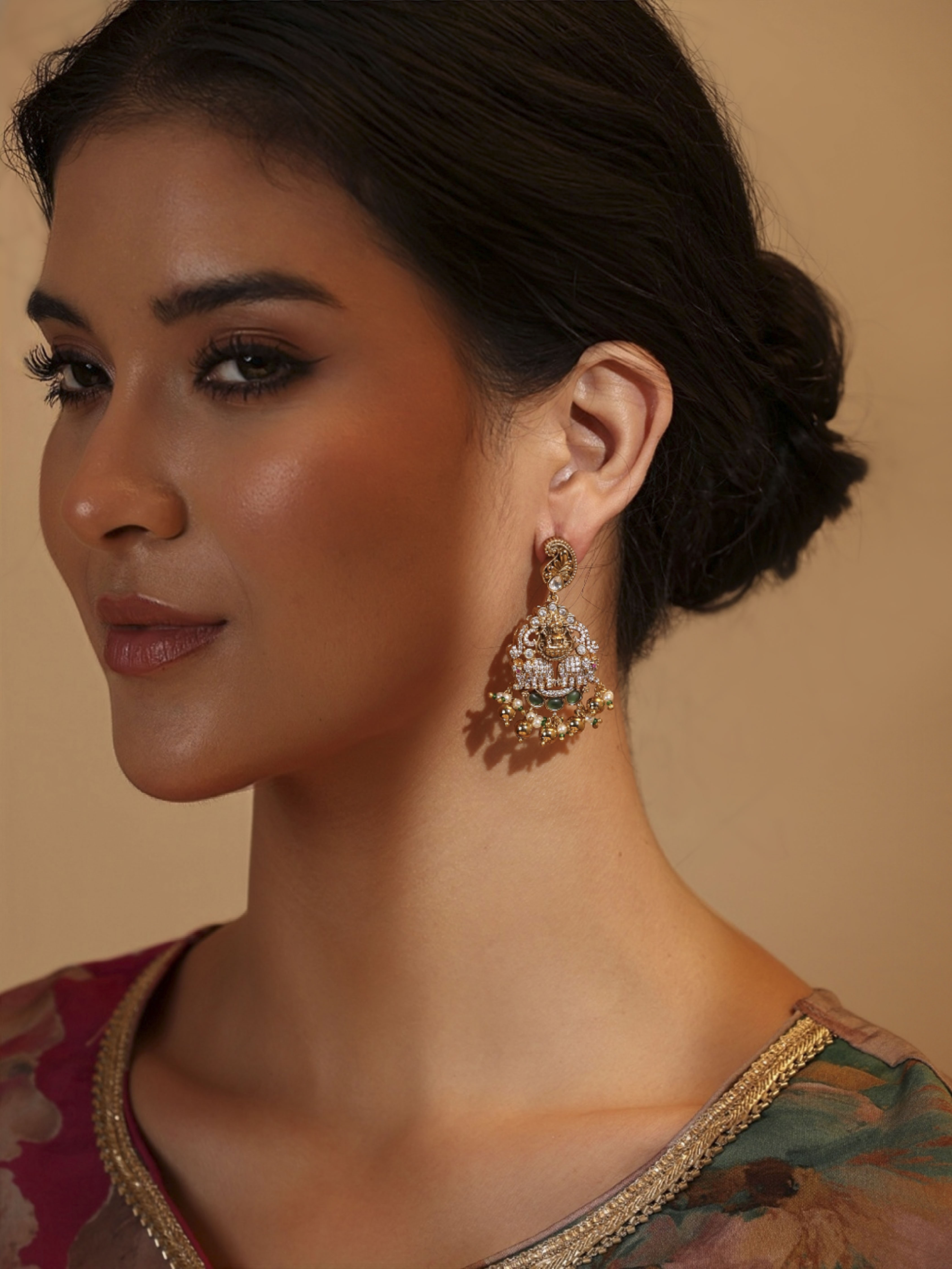 Gold Brass Drop & Danglers image number 3