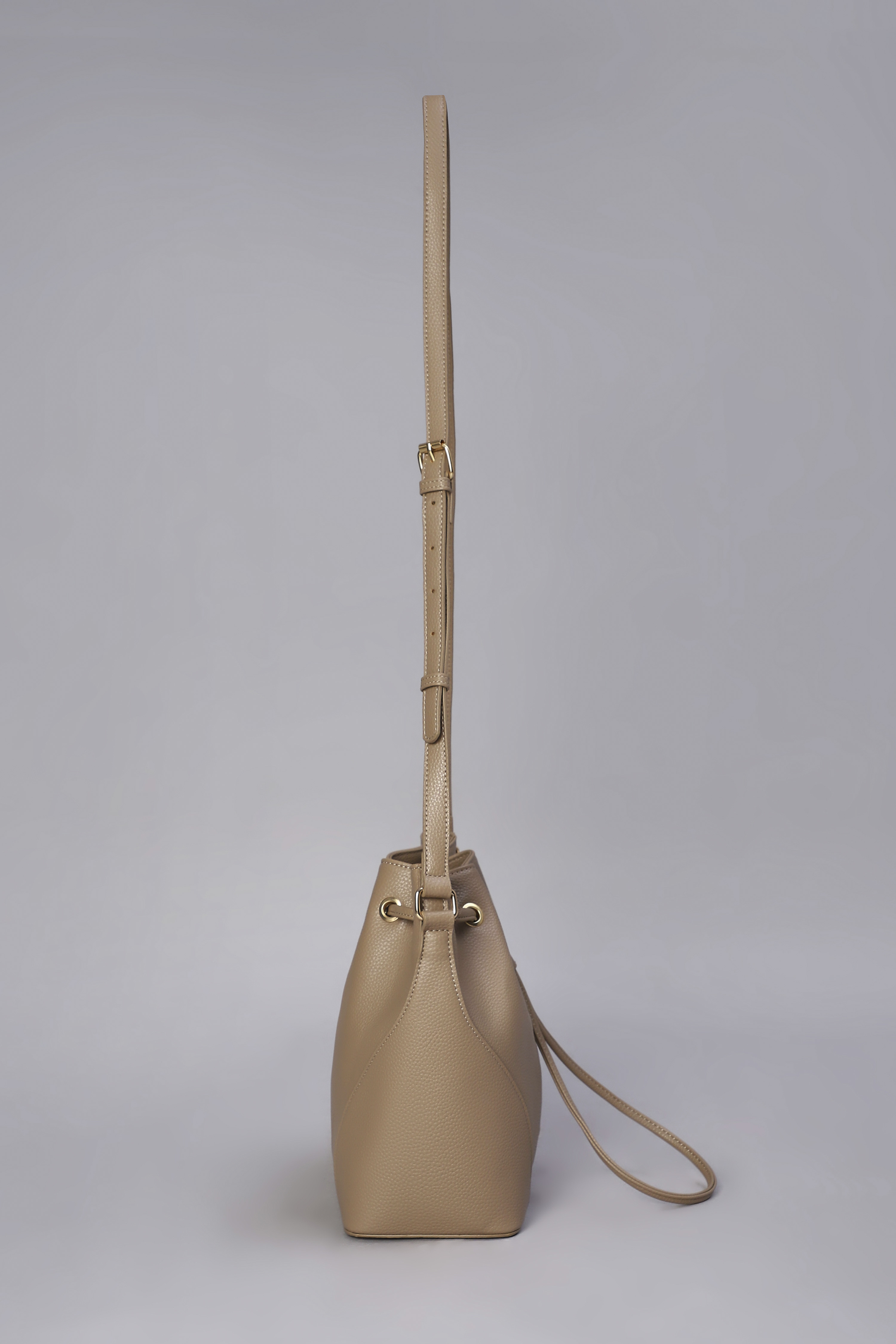 Brown PU Bucket Bag image number 4