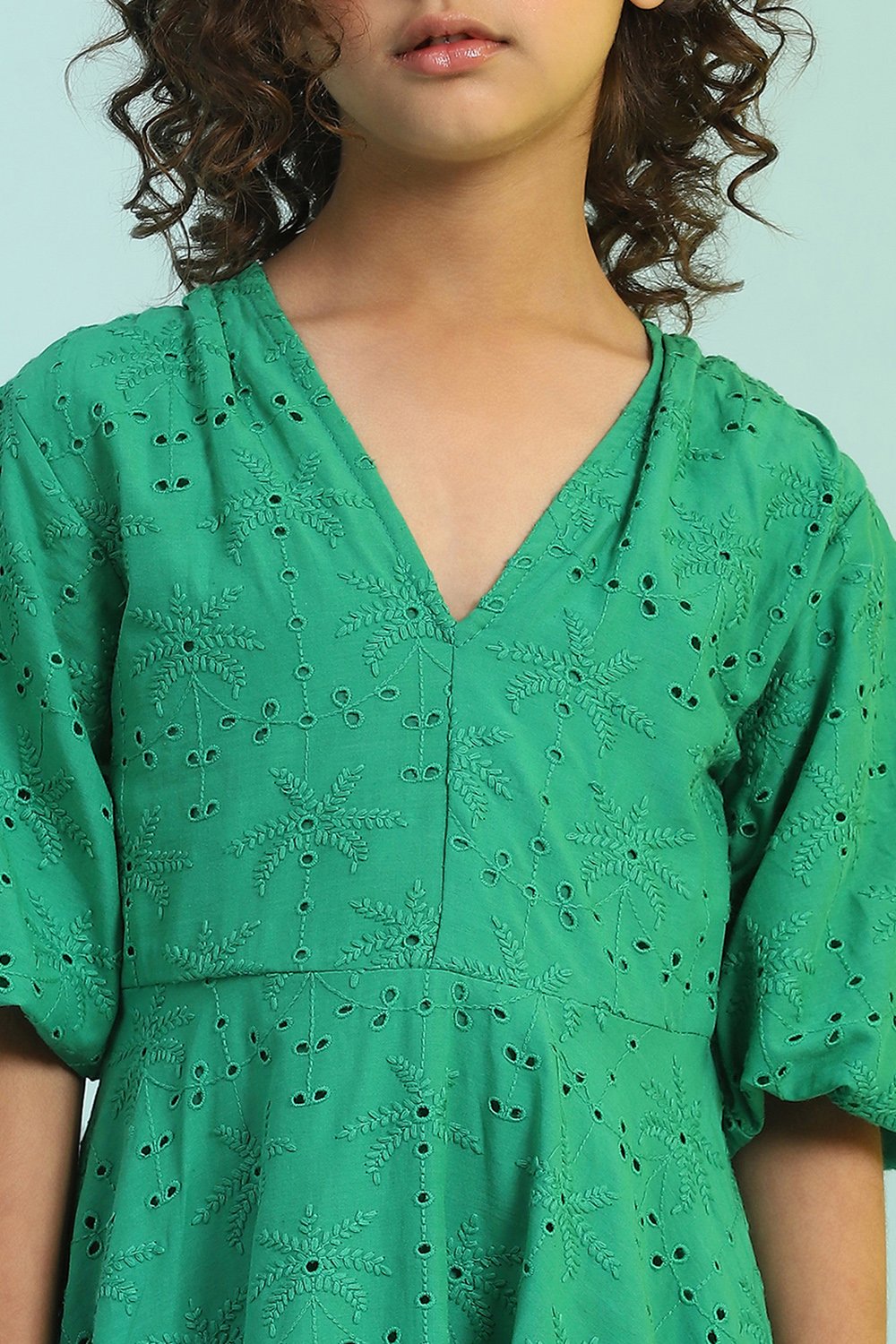 Green Cotton Dress image number 1
