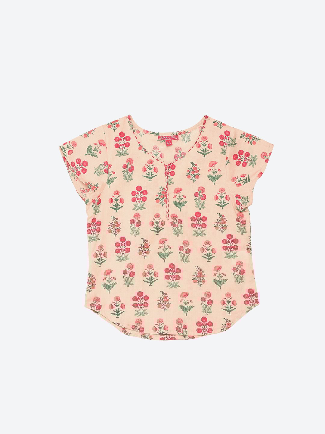 Pink Cotton Printed Top image number 0