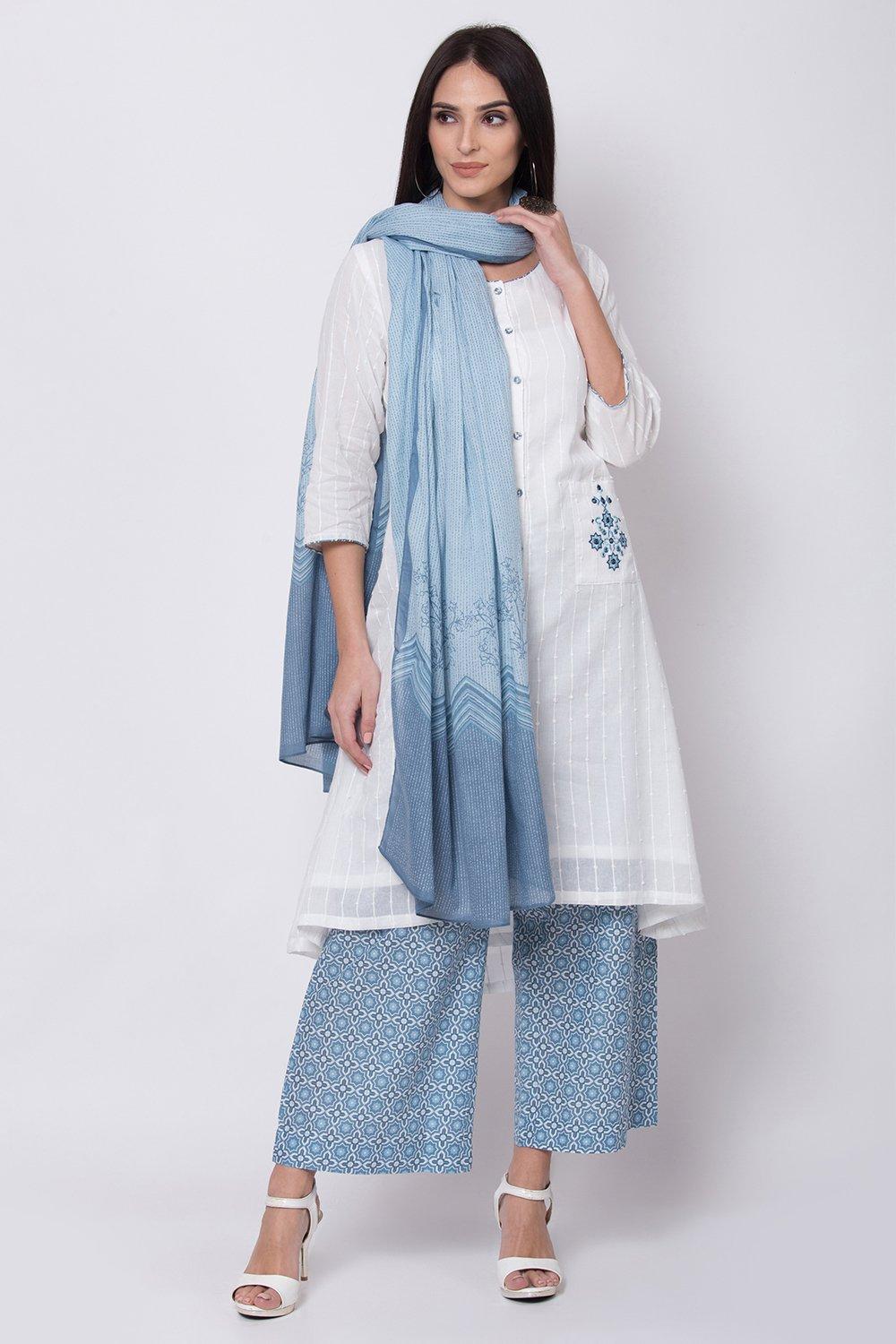 Fuschia Relaxed Kurta Palazzo Suit Set image number 0