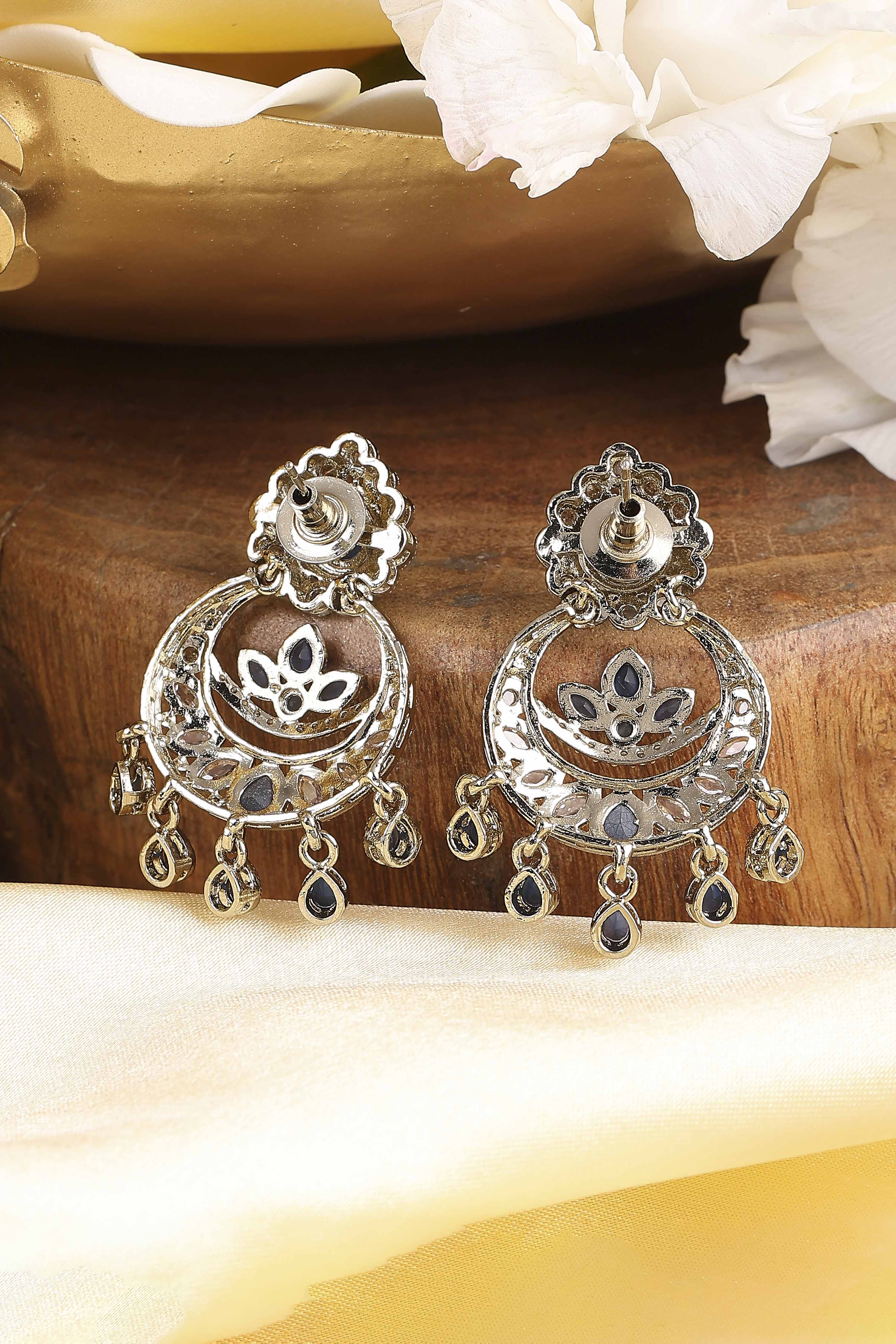 Navy Pearl Earrings image number 2