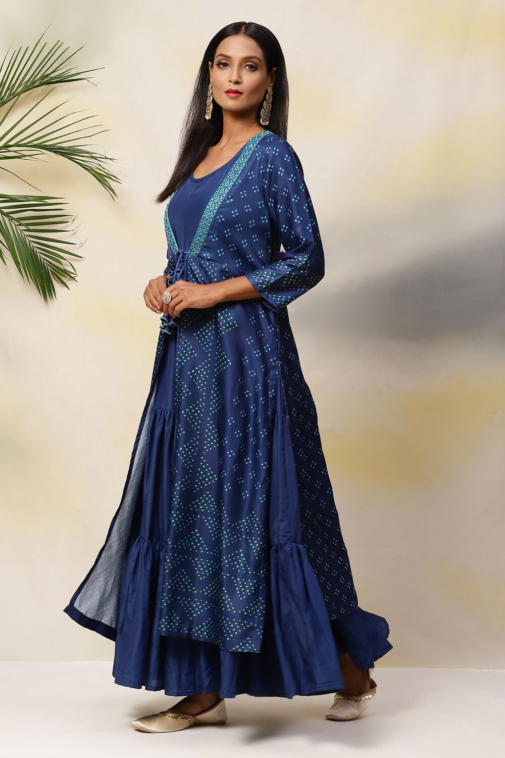 Blue Modal Straight Printed Kurta image number 4
