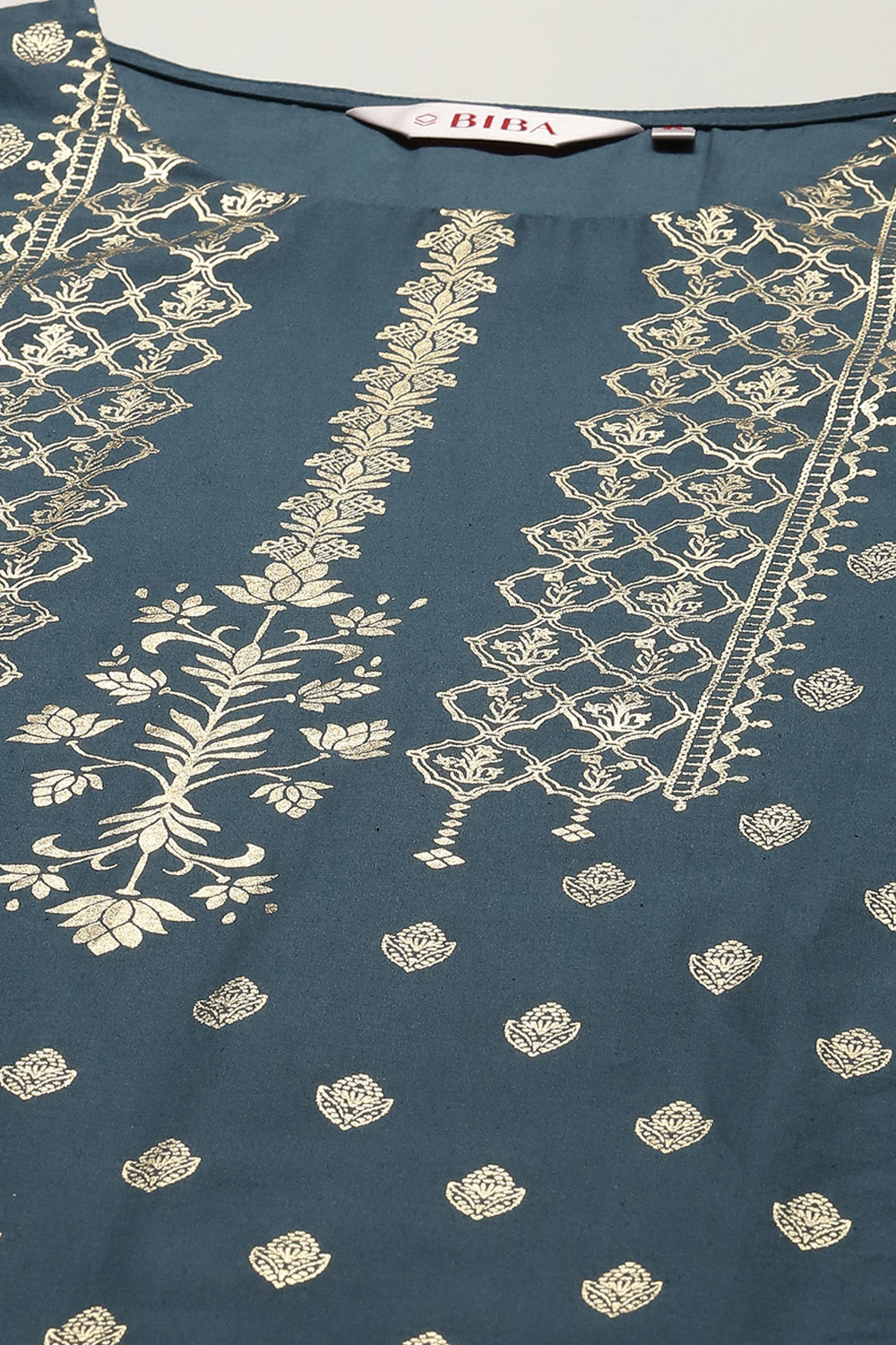 Blue Voile Relaxed Kurta Palazzo Suit Set image number 1