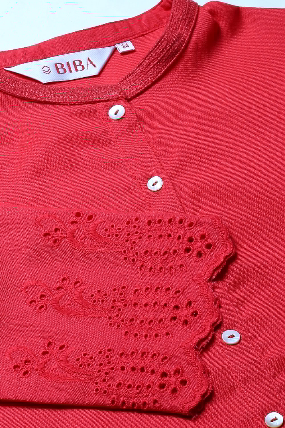 Black Cotton Flax Solid Kurti image number 1