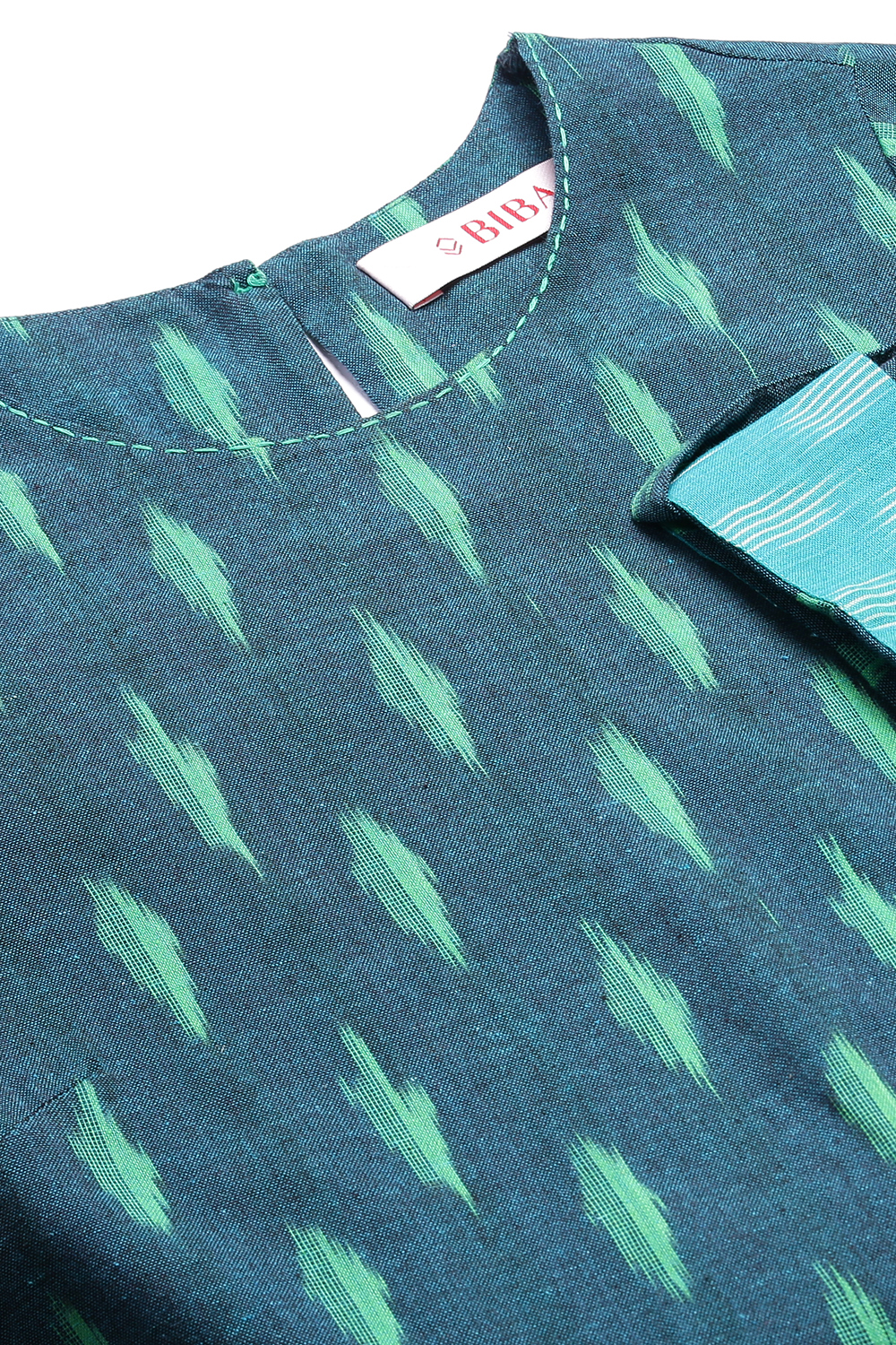 Green Cotton Yarndyed Kurta image number 1