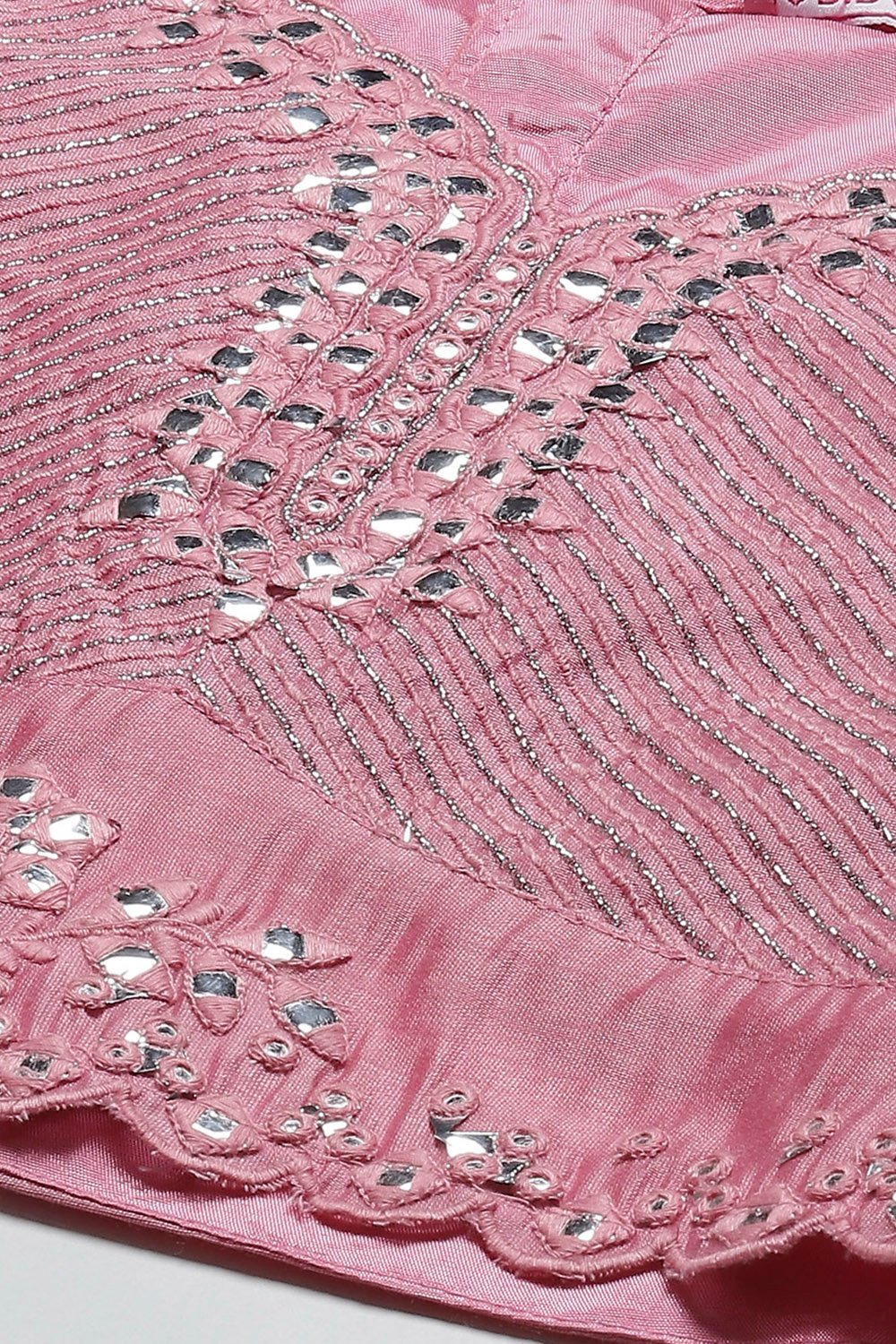 Pink Modal Lehenga Set image number 1