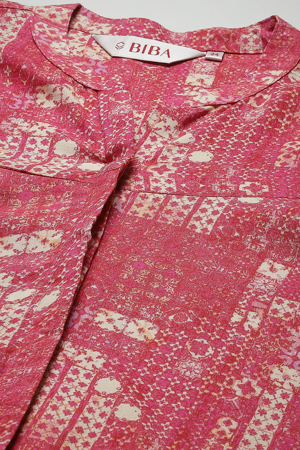 Navy LIVA Printed Kurti image number 5