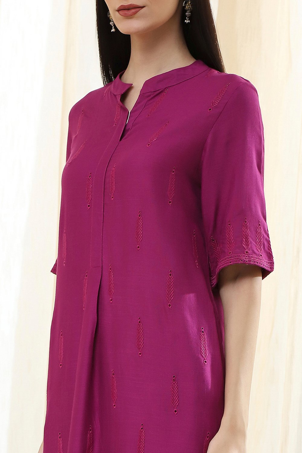 Blush Pink Straight Kurta Set image number 1