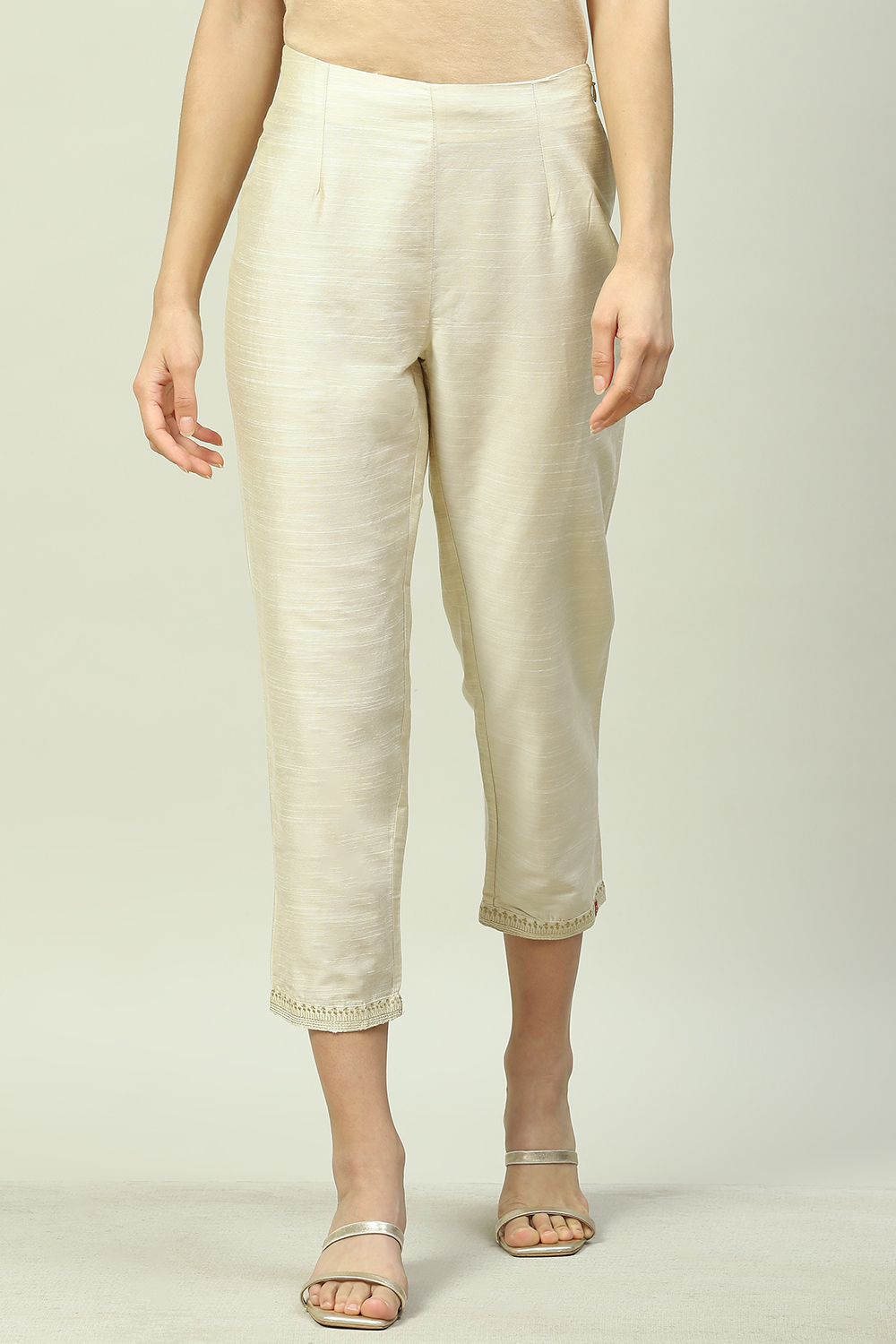 Black Art Silk Pants image number 0