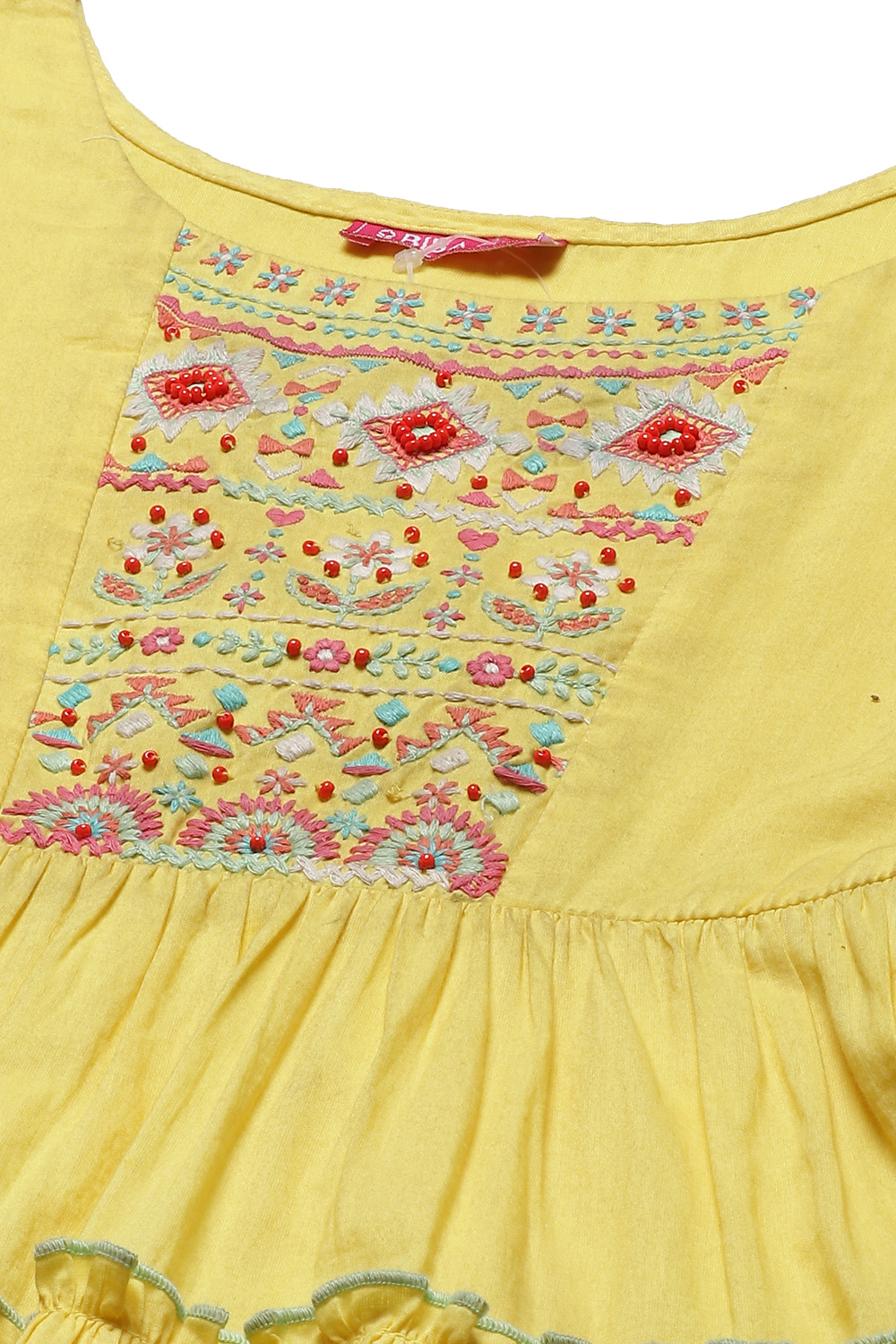 Yellow Lycra Anarkali Kurta Churidar Suit Set image number 1