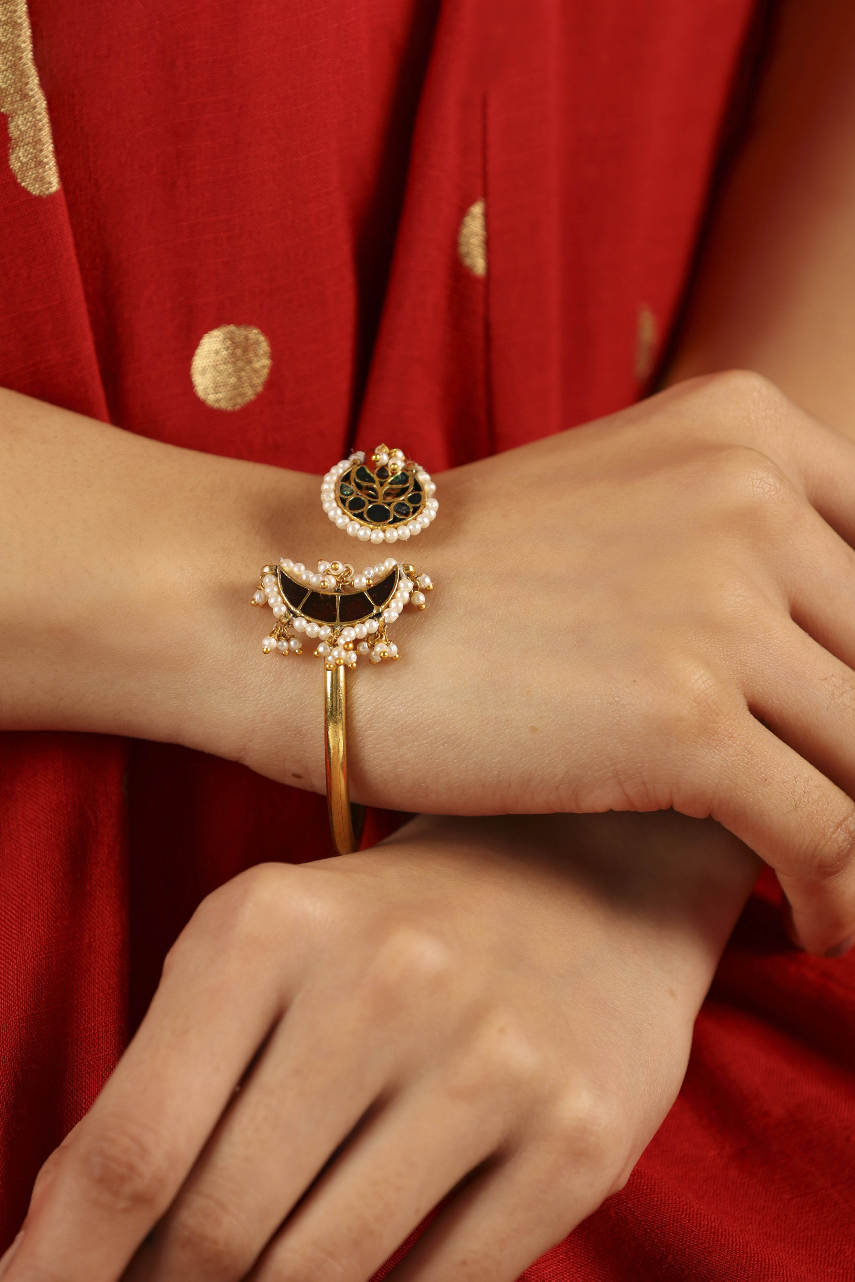 Red Brass Bracelet image number 1