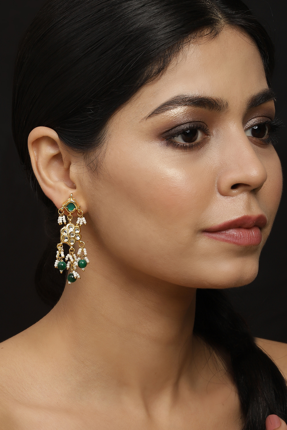 Green Drop Earrings image number 3