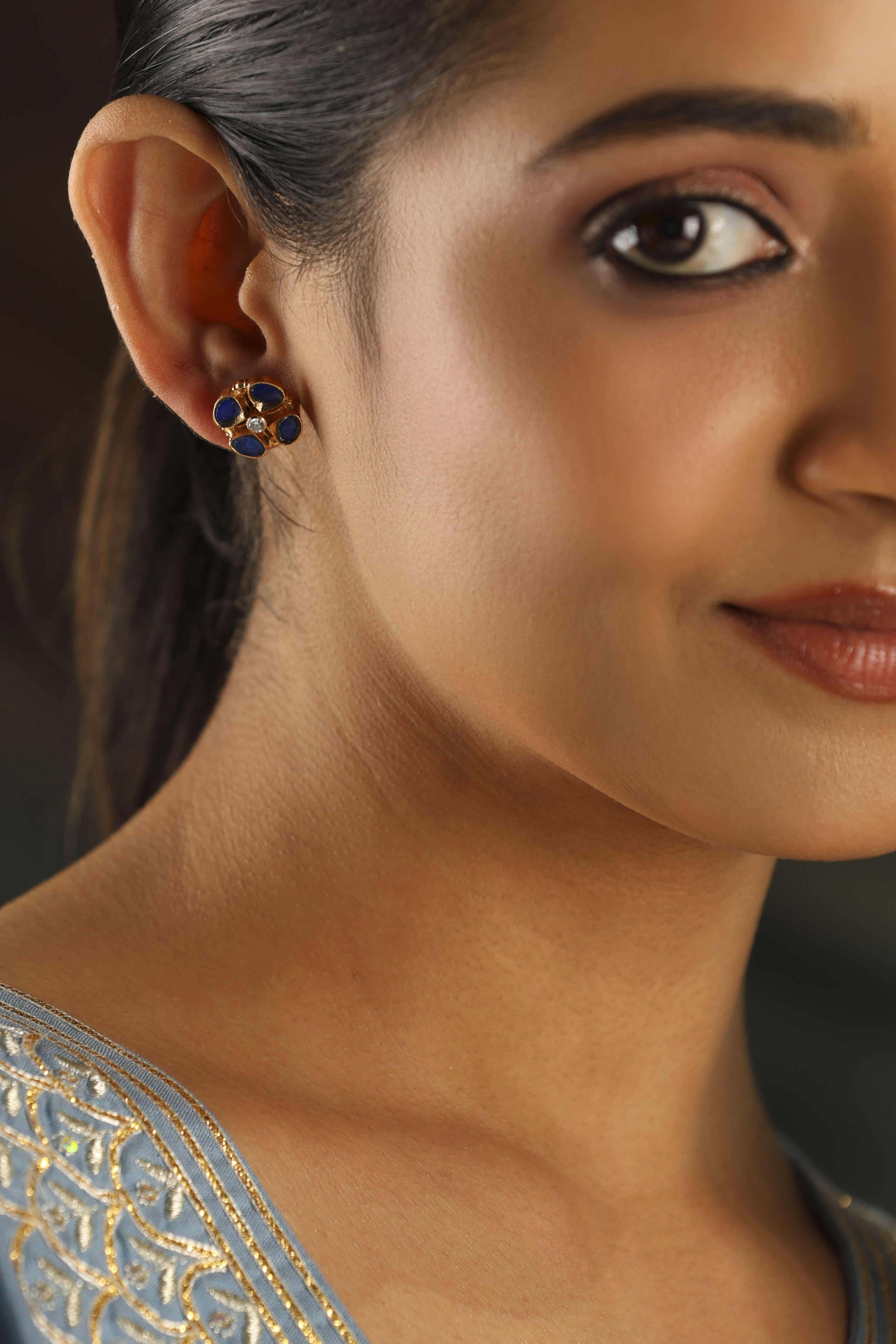 Navy Brass Studs image number 1