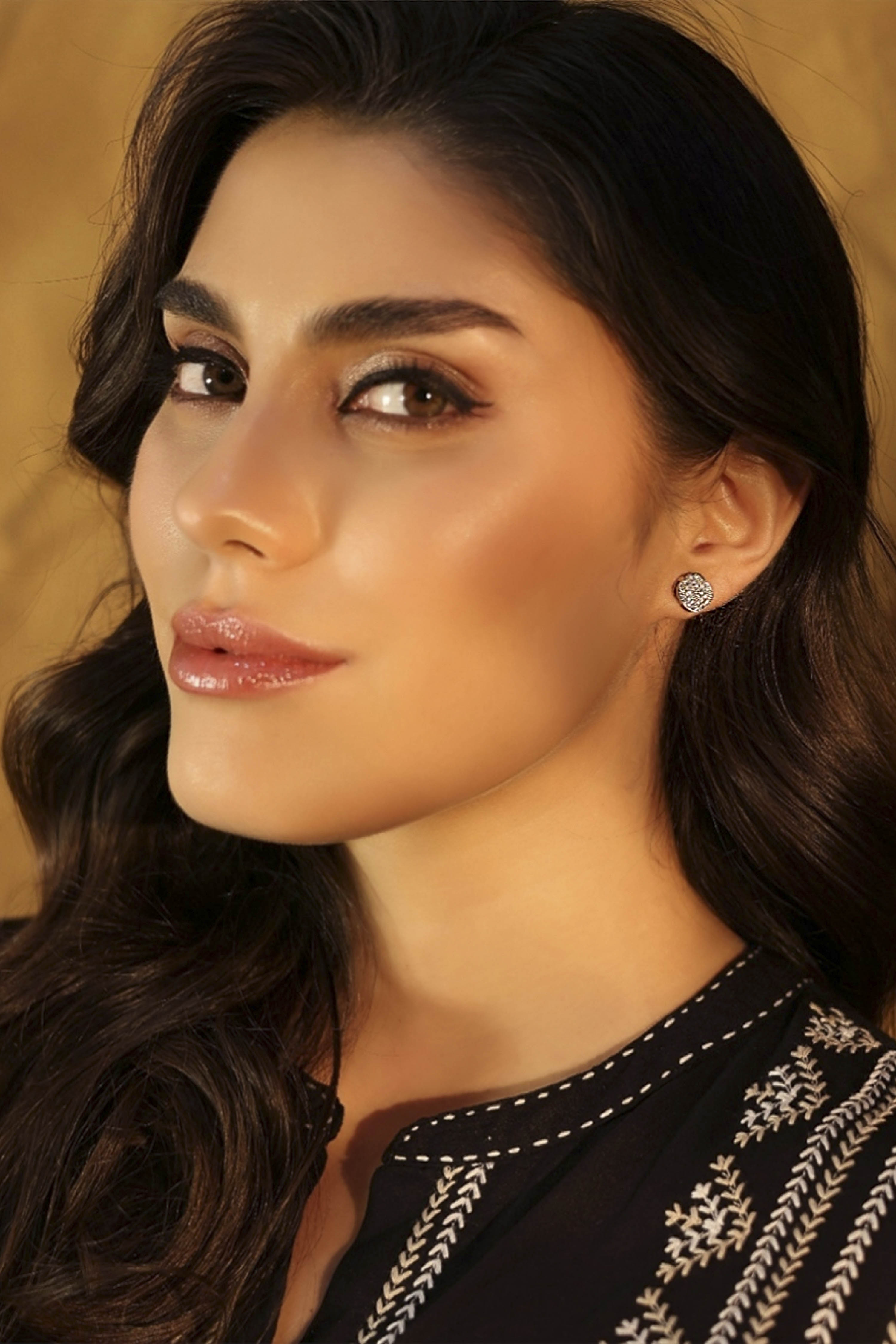 White Brass Cz Studs image number 3