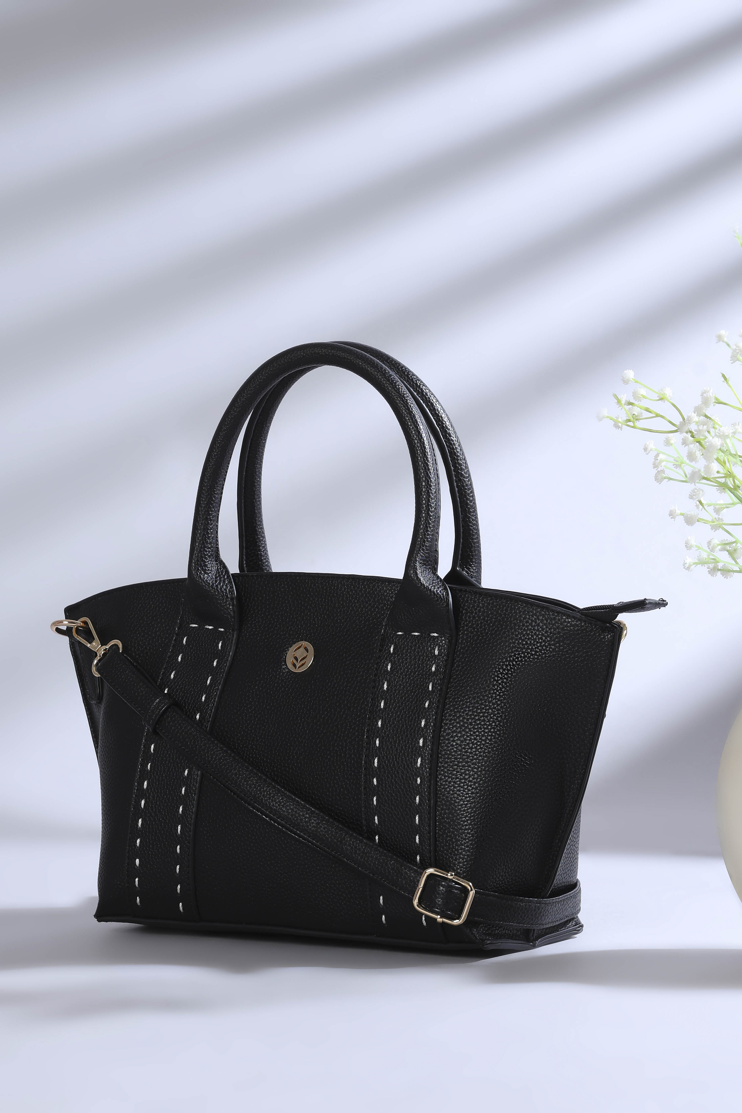 Black PU Handbag image number 0