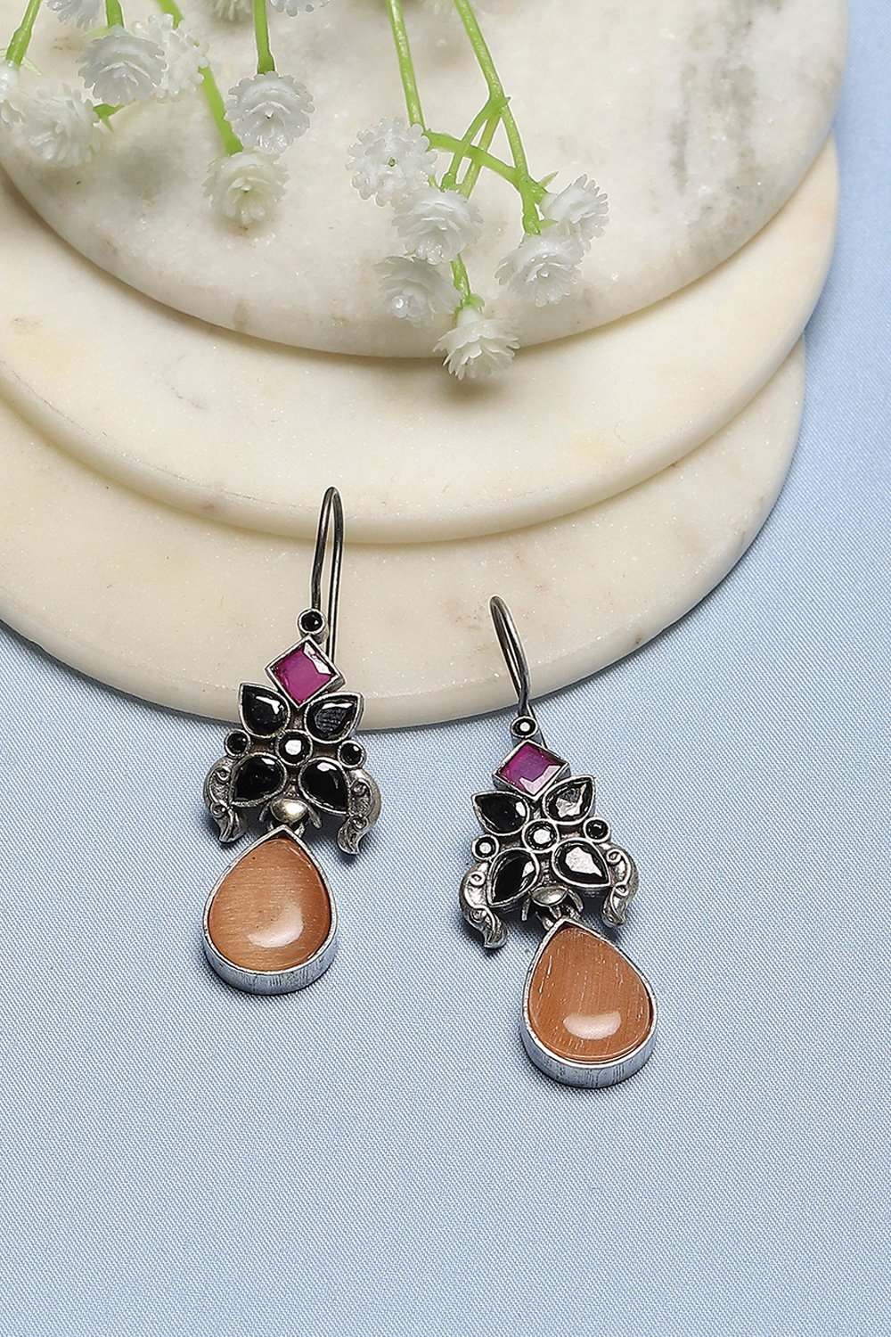 Orange Brass Drop & Danglers image number 0